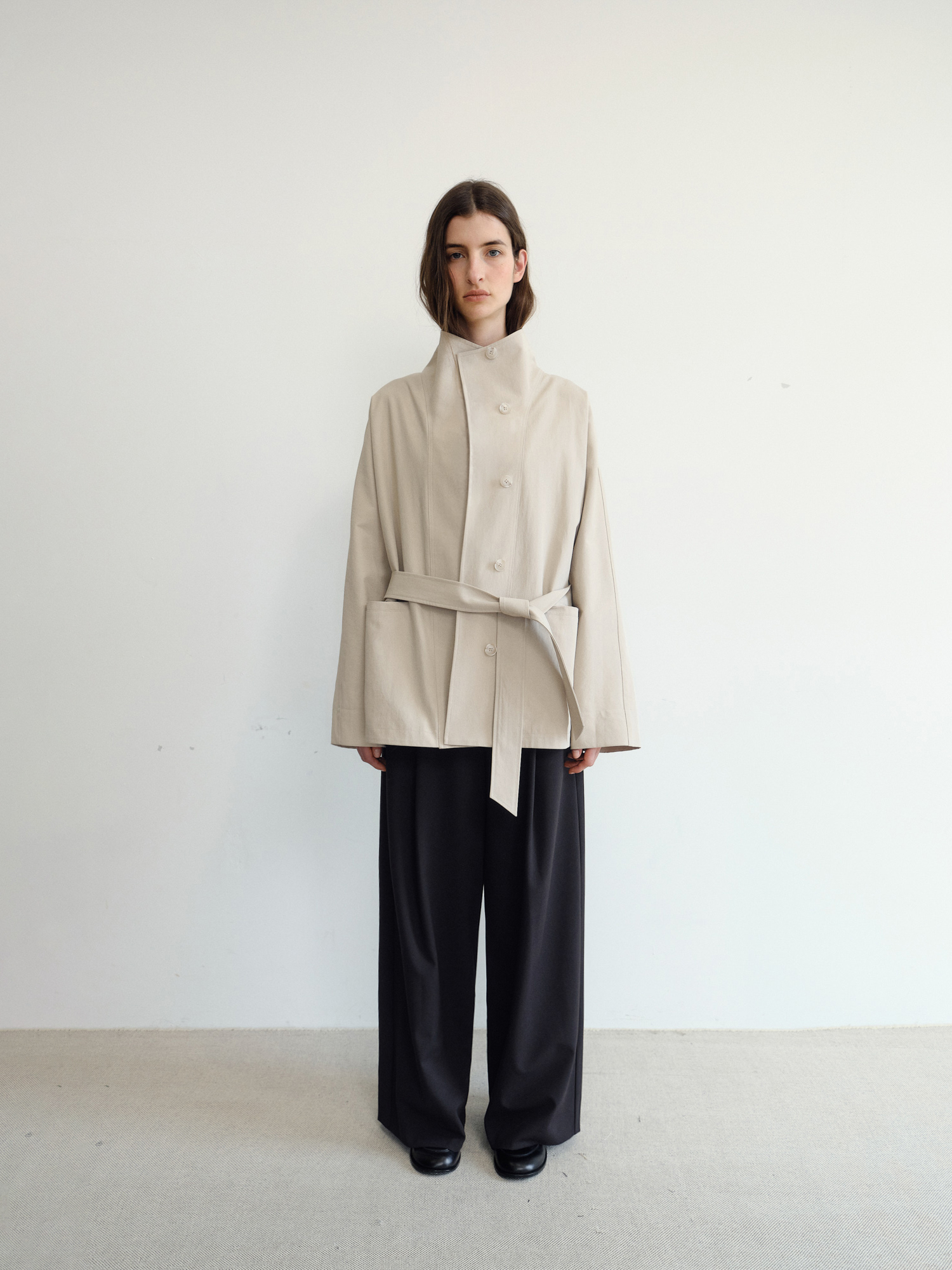 Dane Half Trench Coat [Beige]