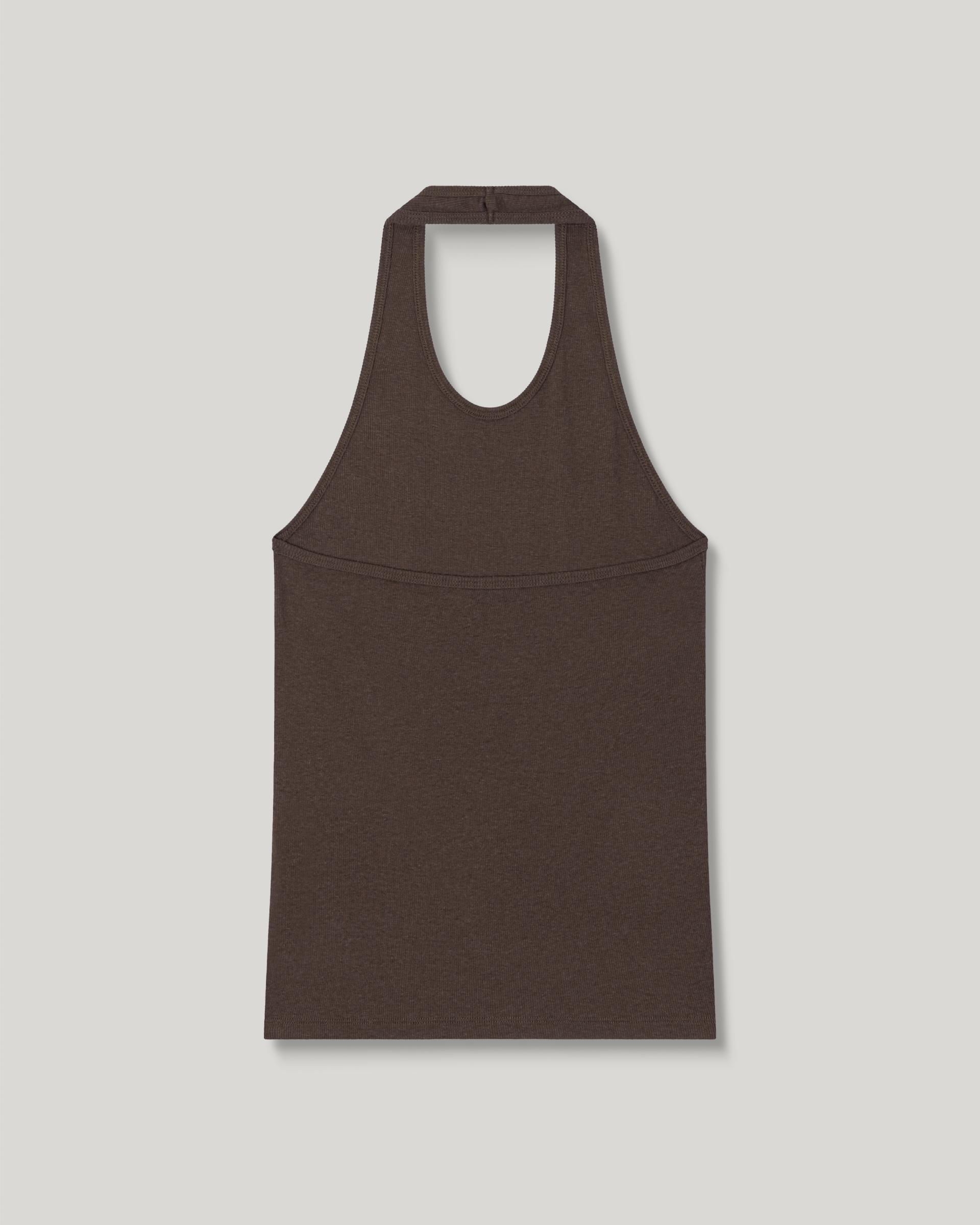 Loop Halter T-shirt [Brown]