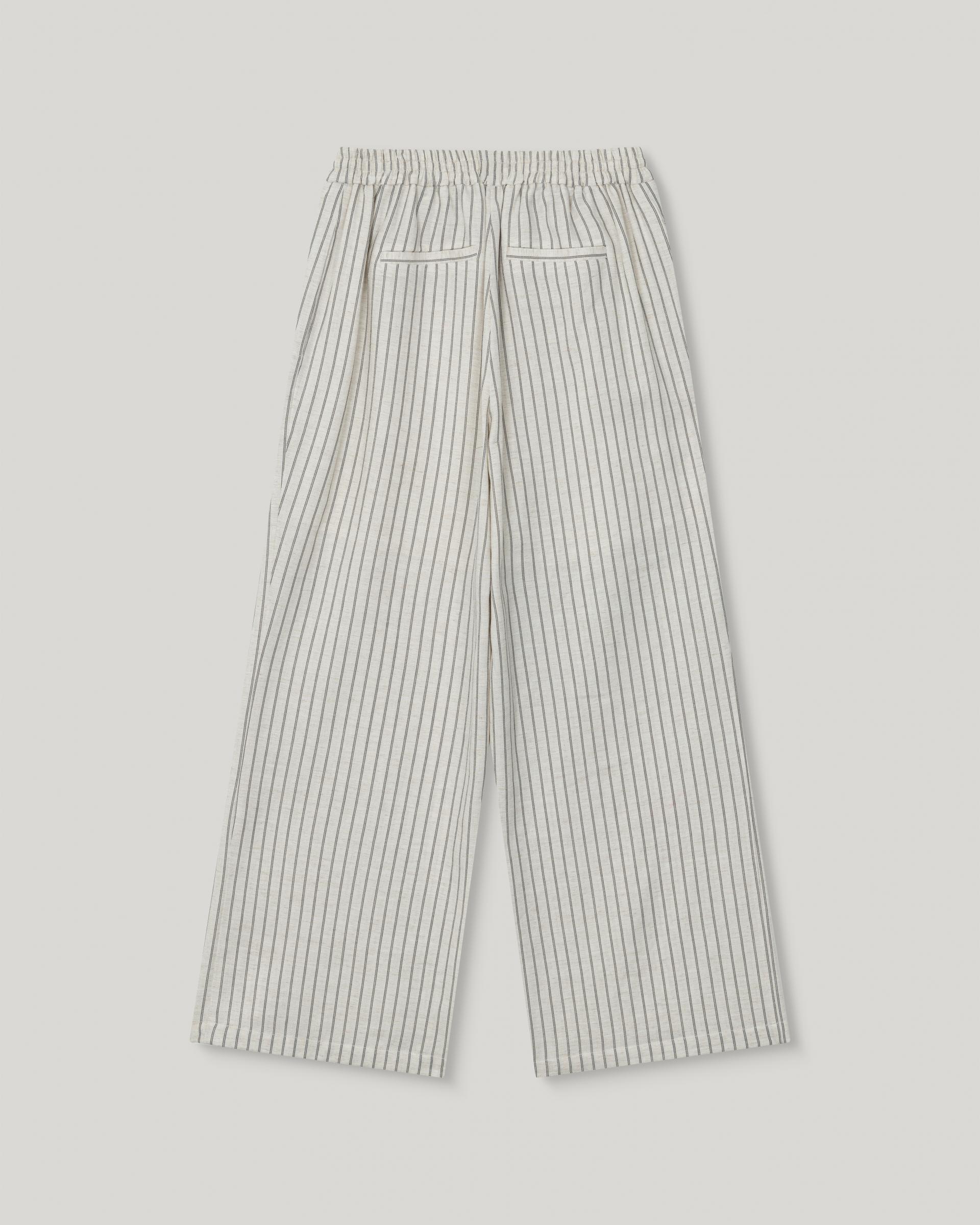 Ver Stripe Linen Pants [Black]