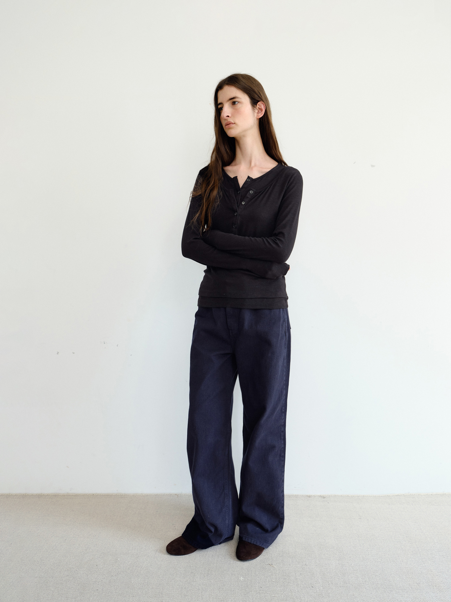 Veil Layered T-shirt [Black]