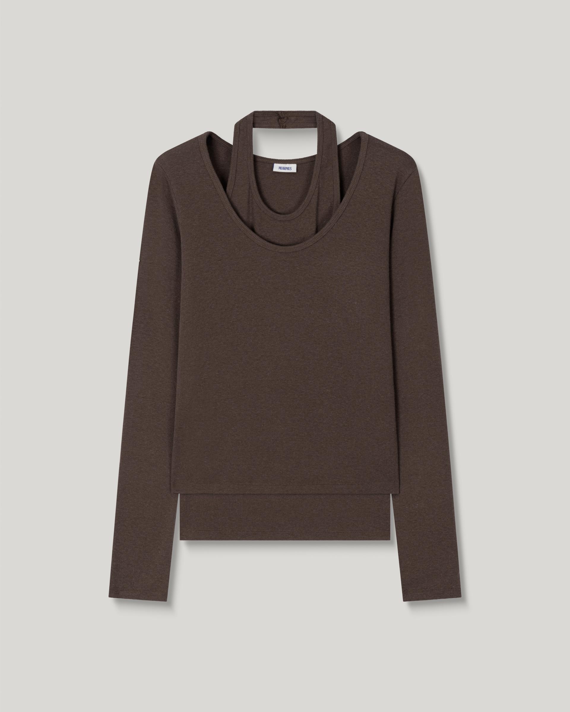 Loop Halter T-shirt [Brown]
