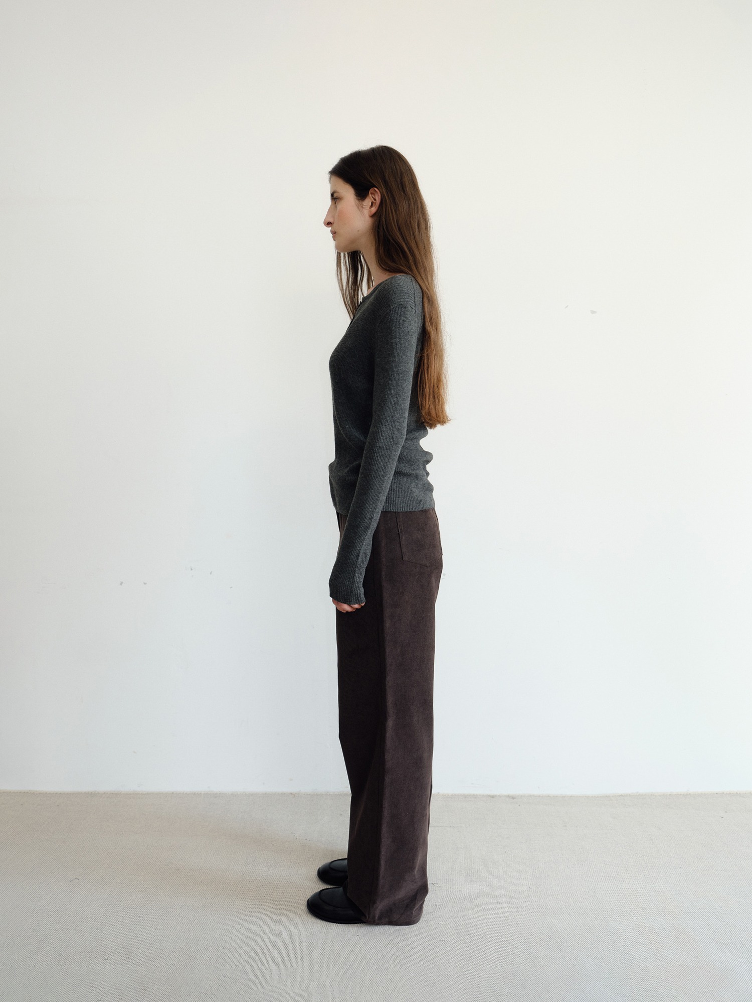 Hale Henley Knit [Charcoal]