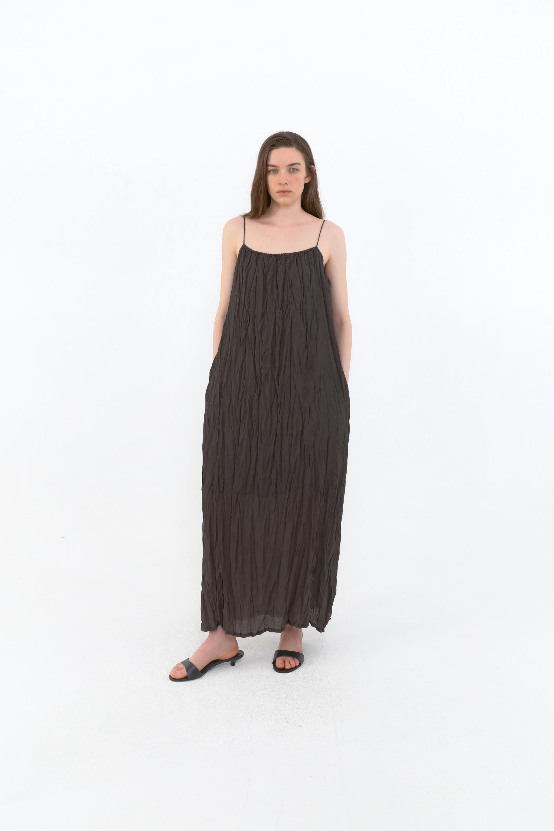 Maren Twist Scarf Dress [Brown]
