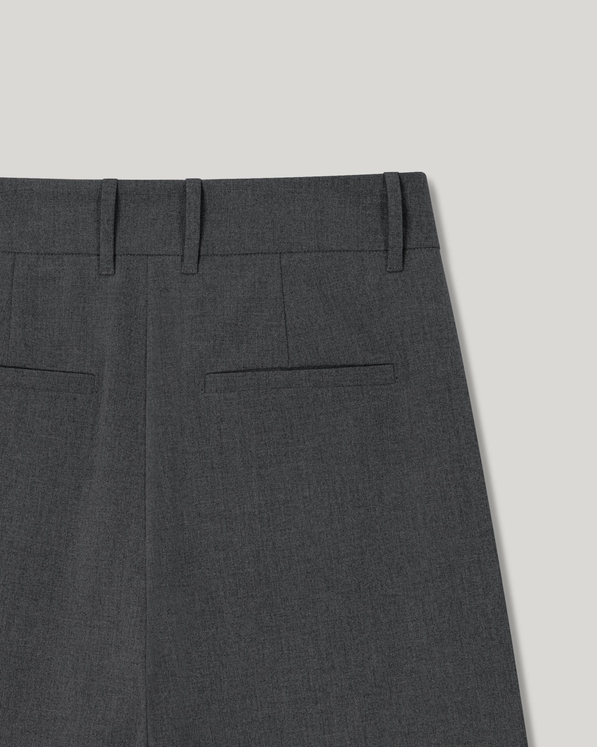 Grove Wool Wide Slacks [Gray]
