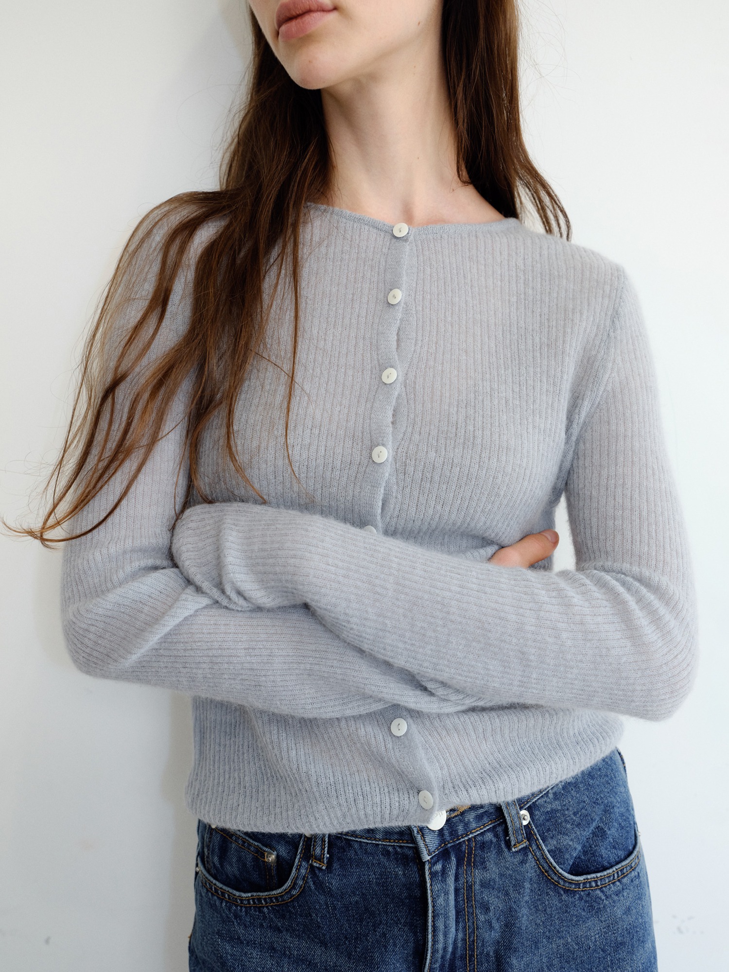 Elio Wool Knit Cardigan [Mint]