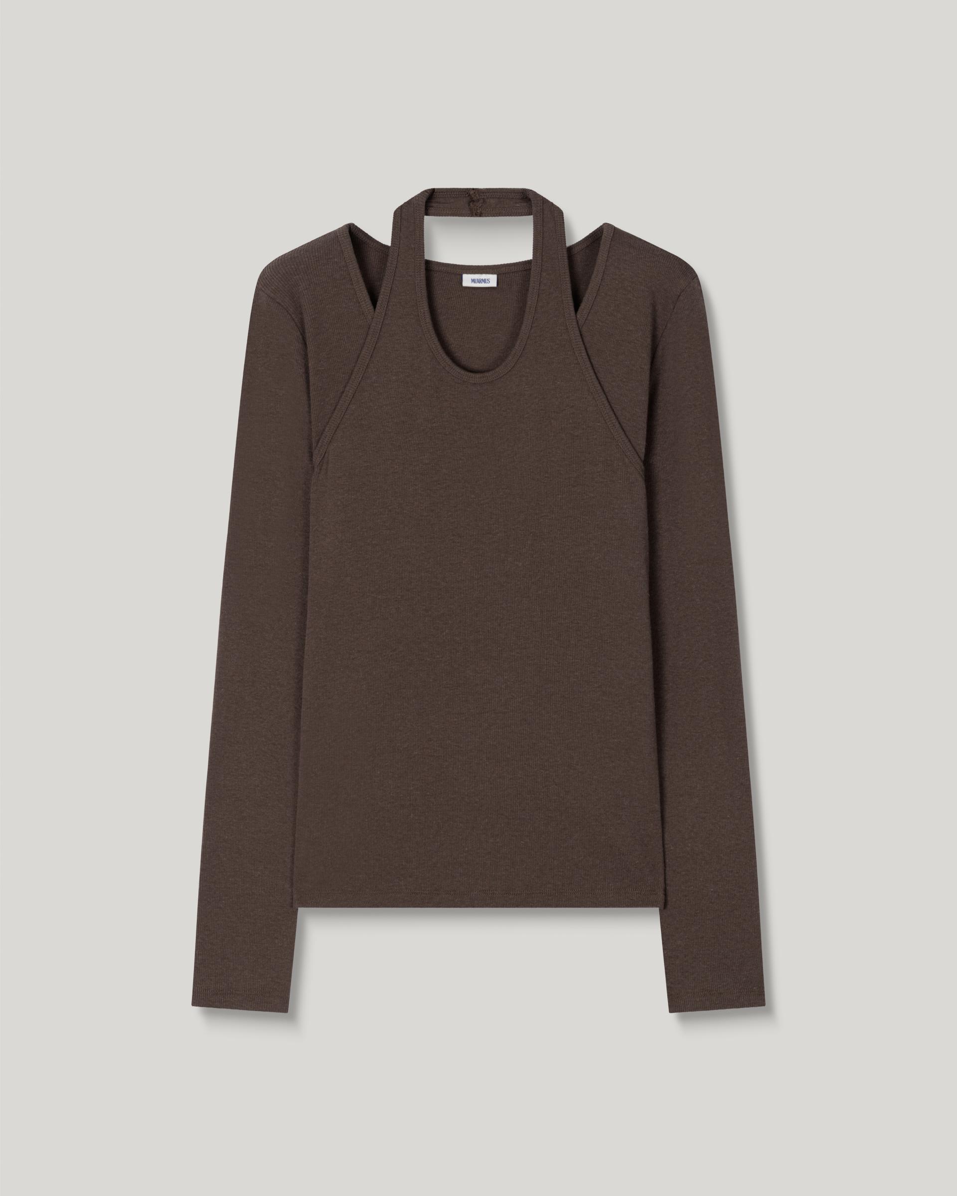 Loop Halter T-shirt [Brown]