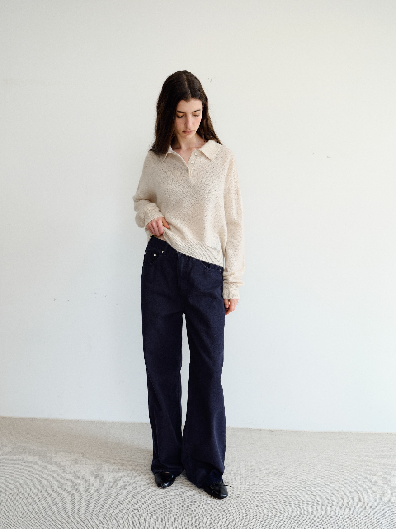 Alto Wool Collar Knit [Ivory]