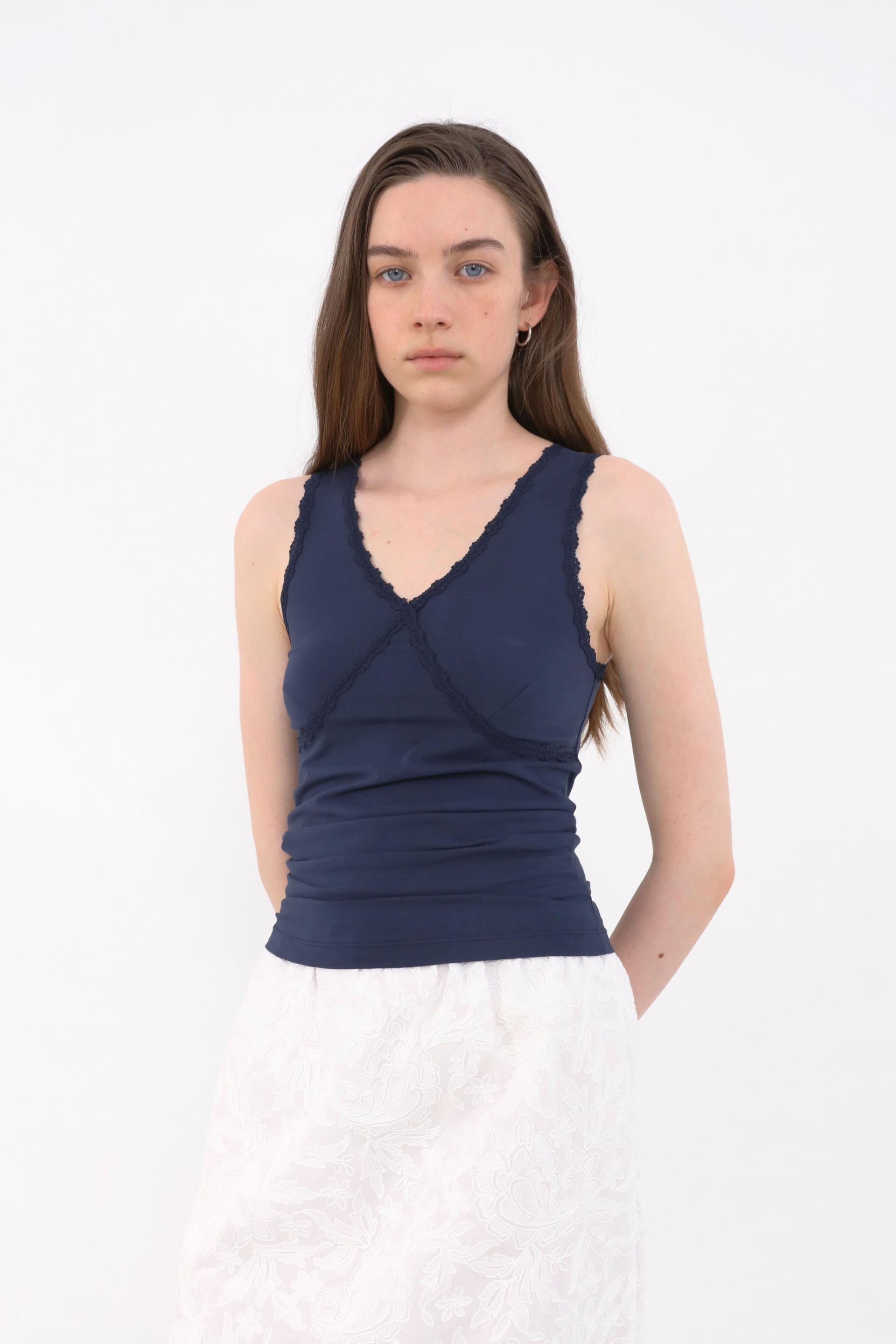 Eto Lace Sleeveless [Navy]