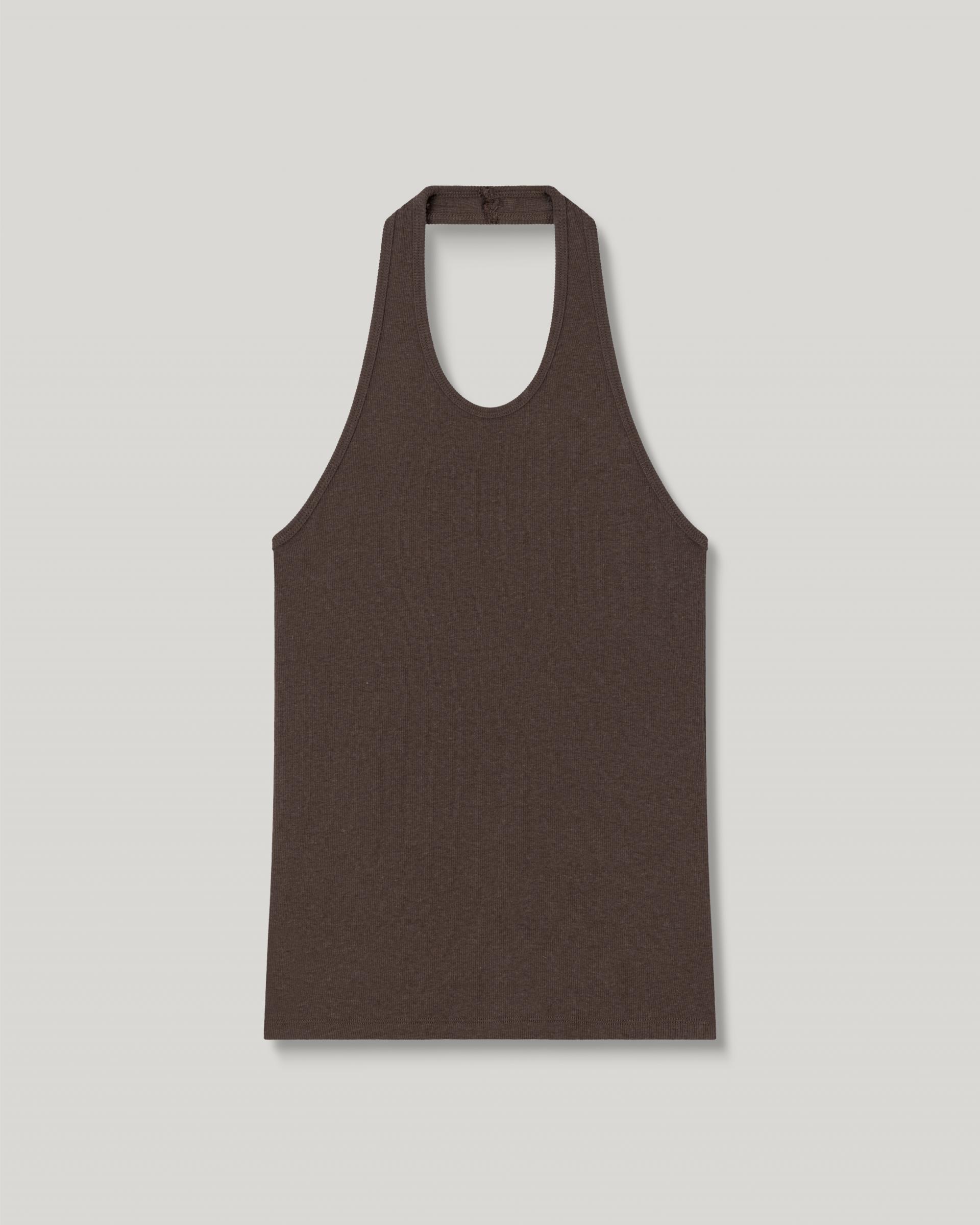 Loop Halter T-shirt [Brown]