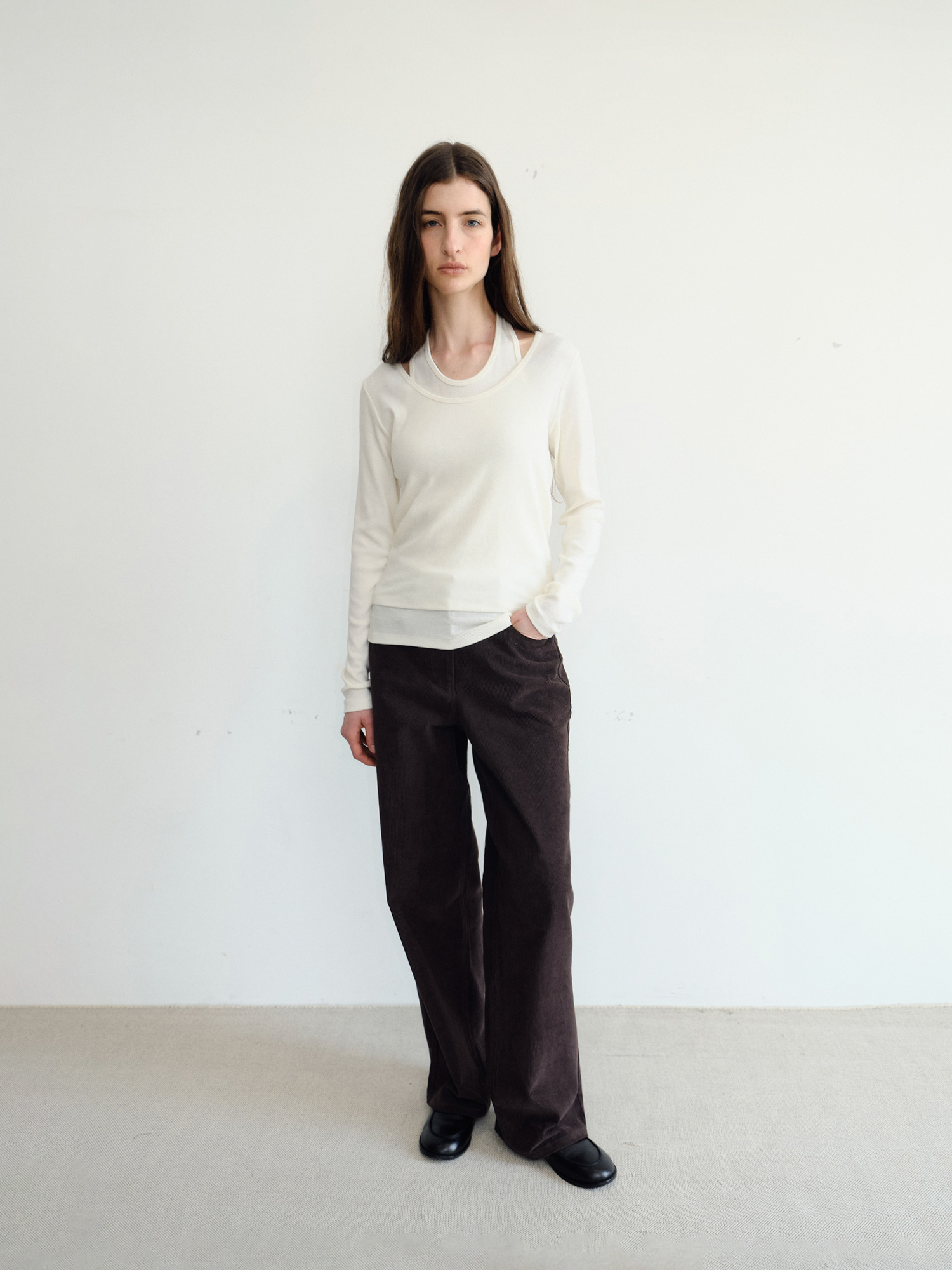 Loop Halter T-shirt [Ivory]