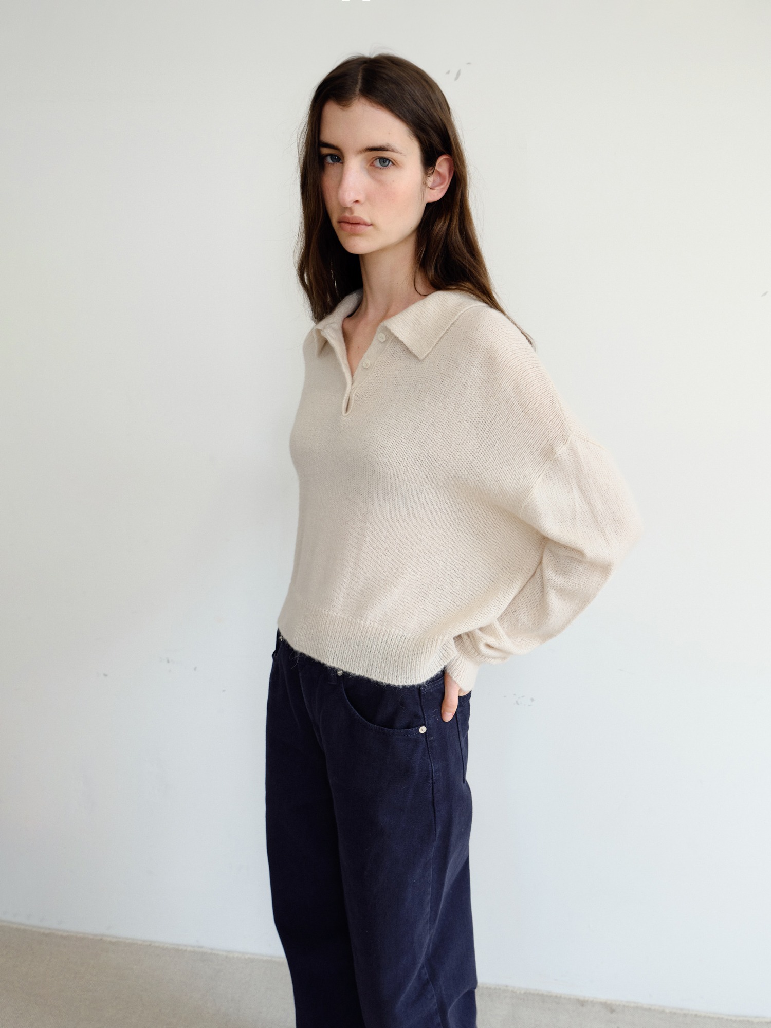 Alto Wool Collar Knit [Ivory]