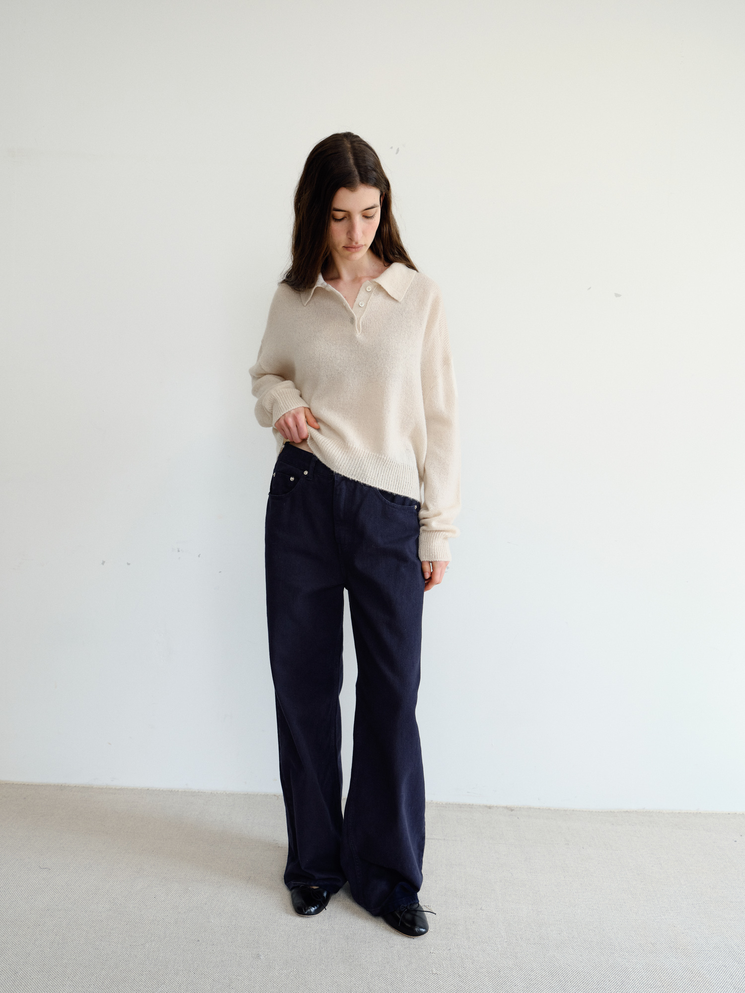 Alto Wool Collar Knit [Ivory]