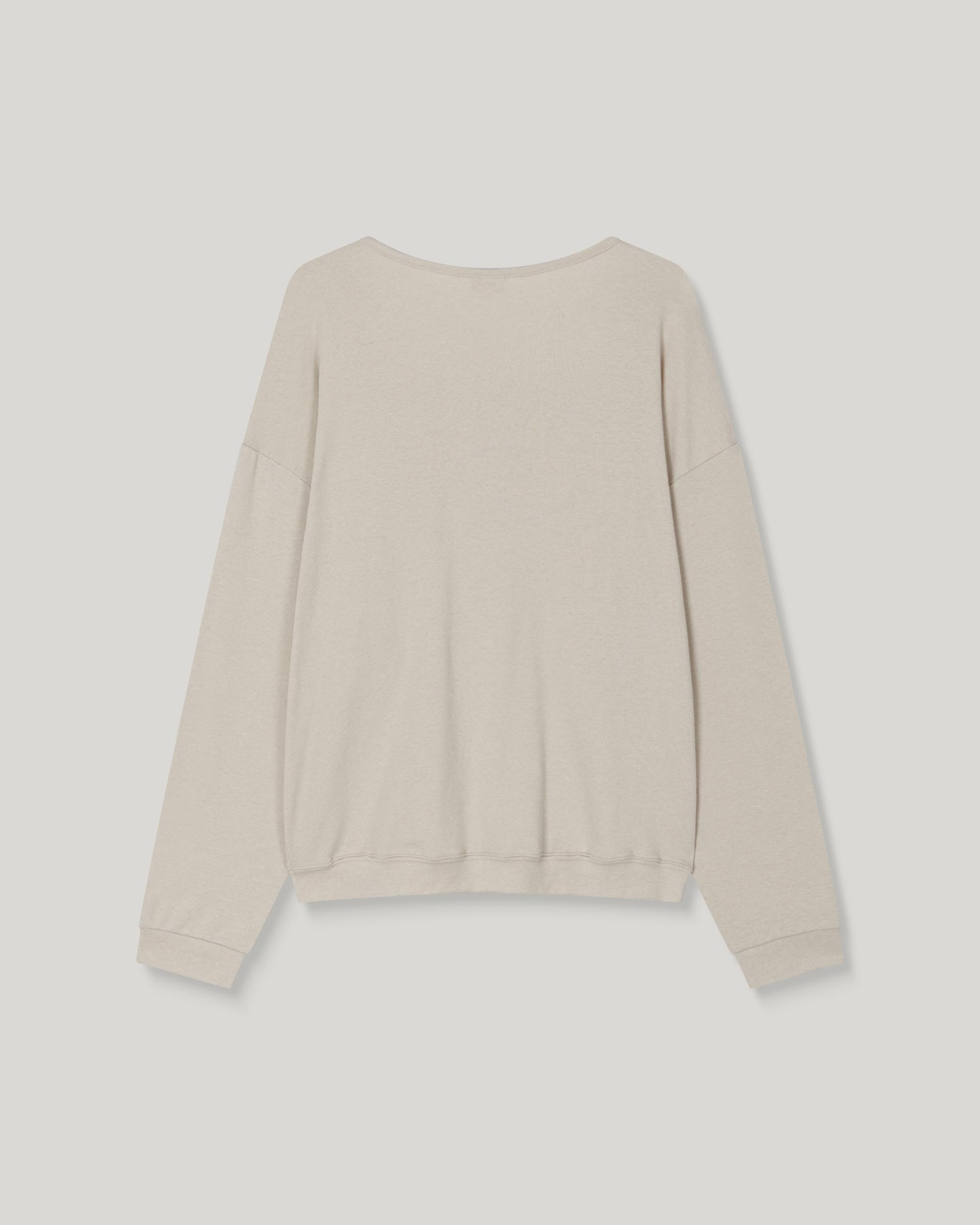 Leno Wool V-neck T-shirt [Beige]