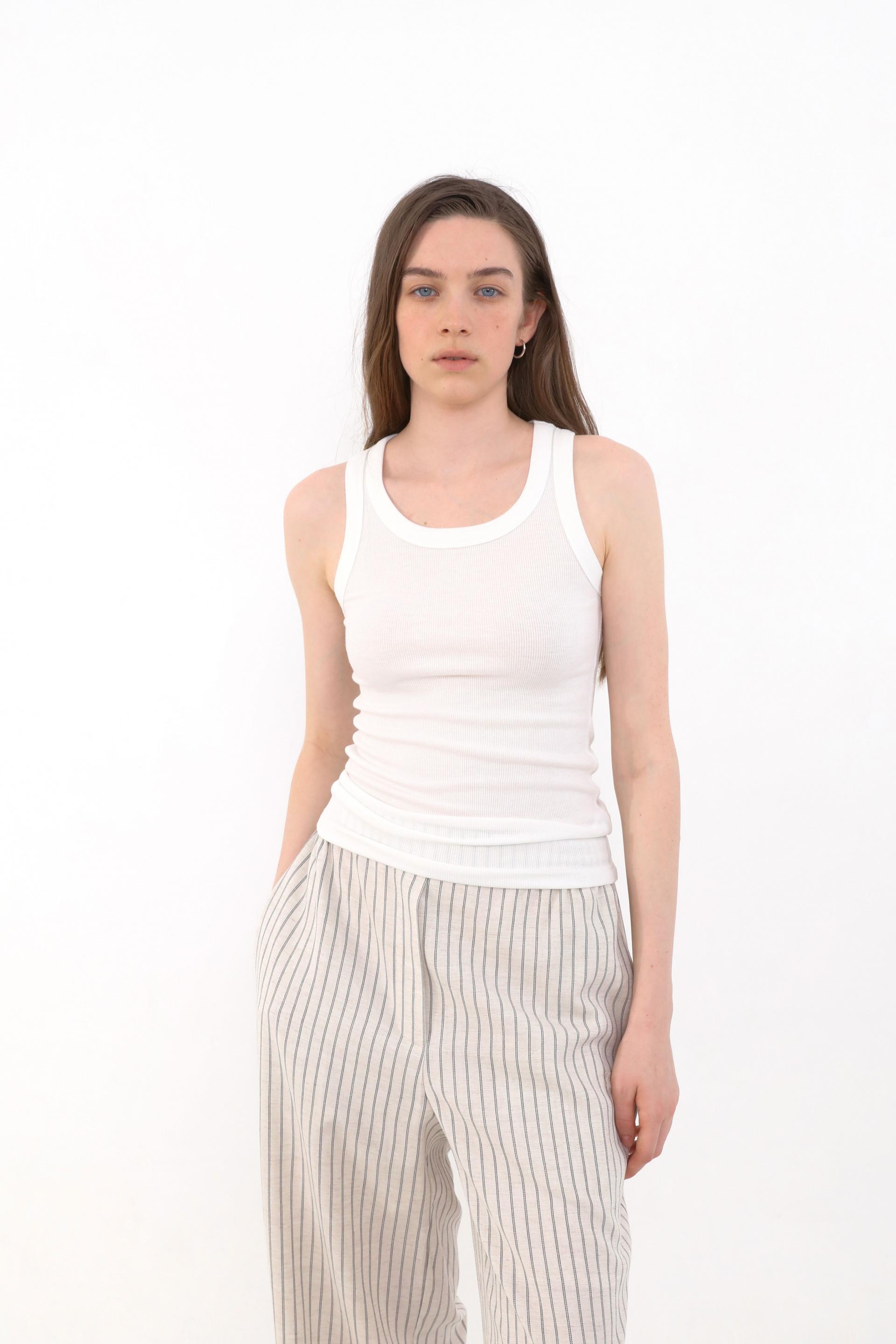 Ver Stripe Linen Pants [Black]