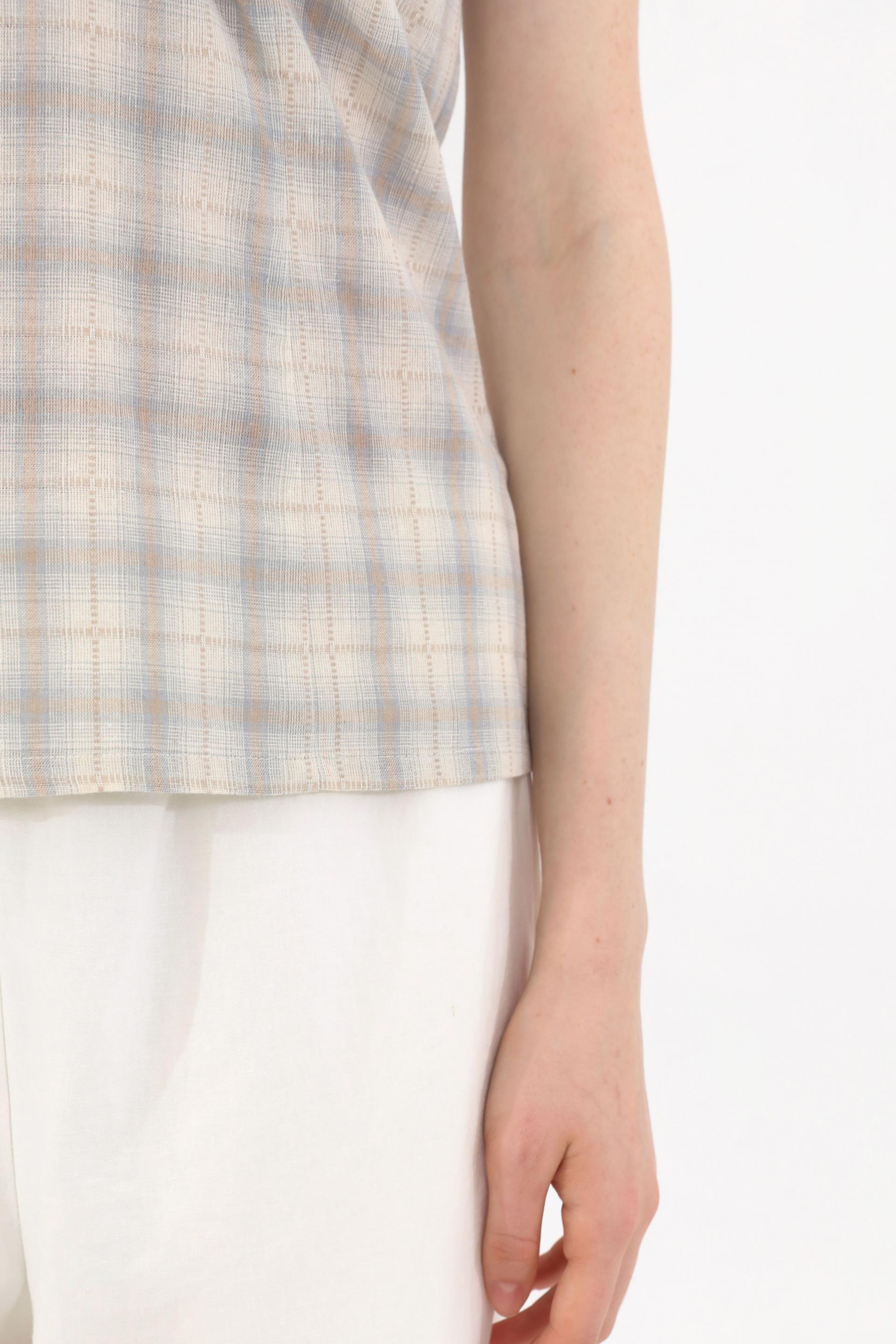 Plaid Halterneck Blouse [Checked]