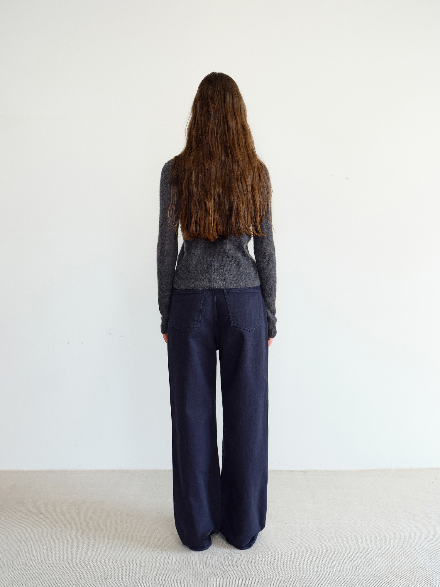 Elio Wool Knit Cardigan [Charcoal]