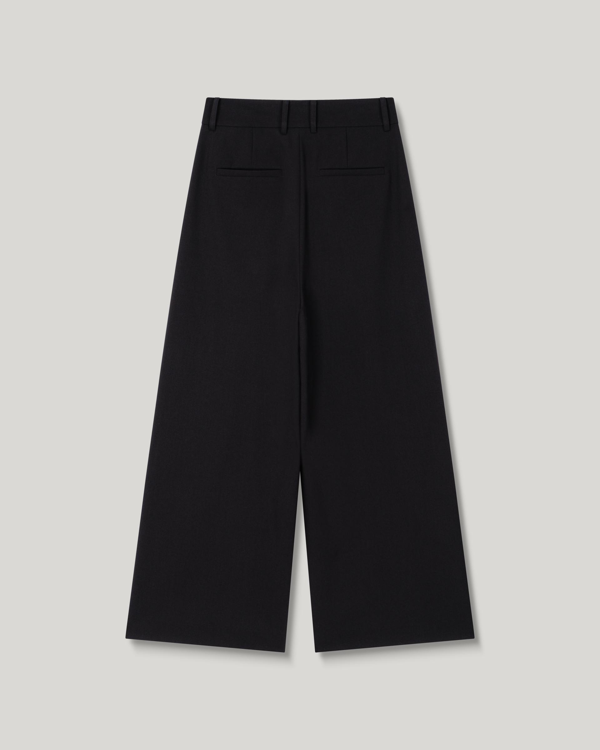 Grove Wool Wide Slacks [Black] (9/18일 순차배송)