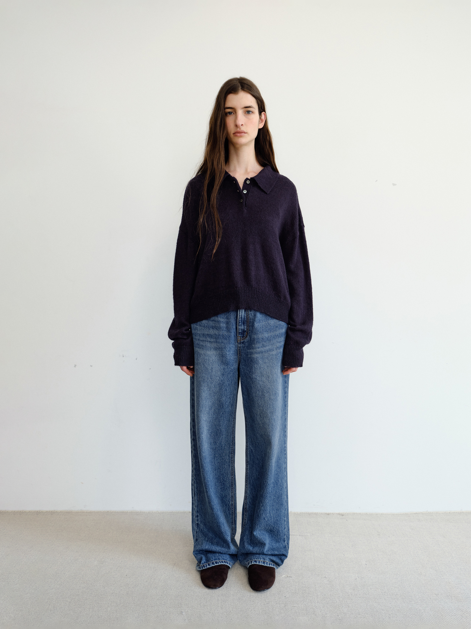 Alto Wool Collar Knit [Navy]
