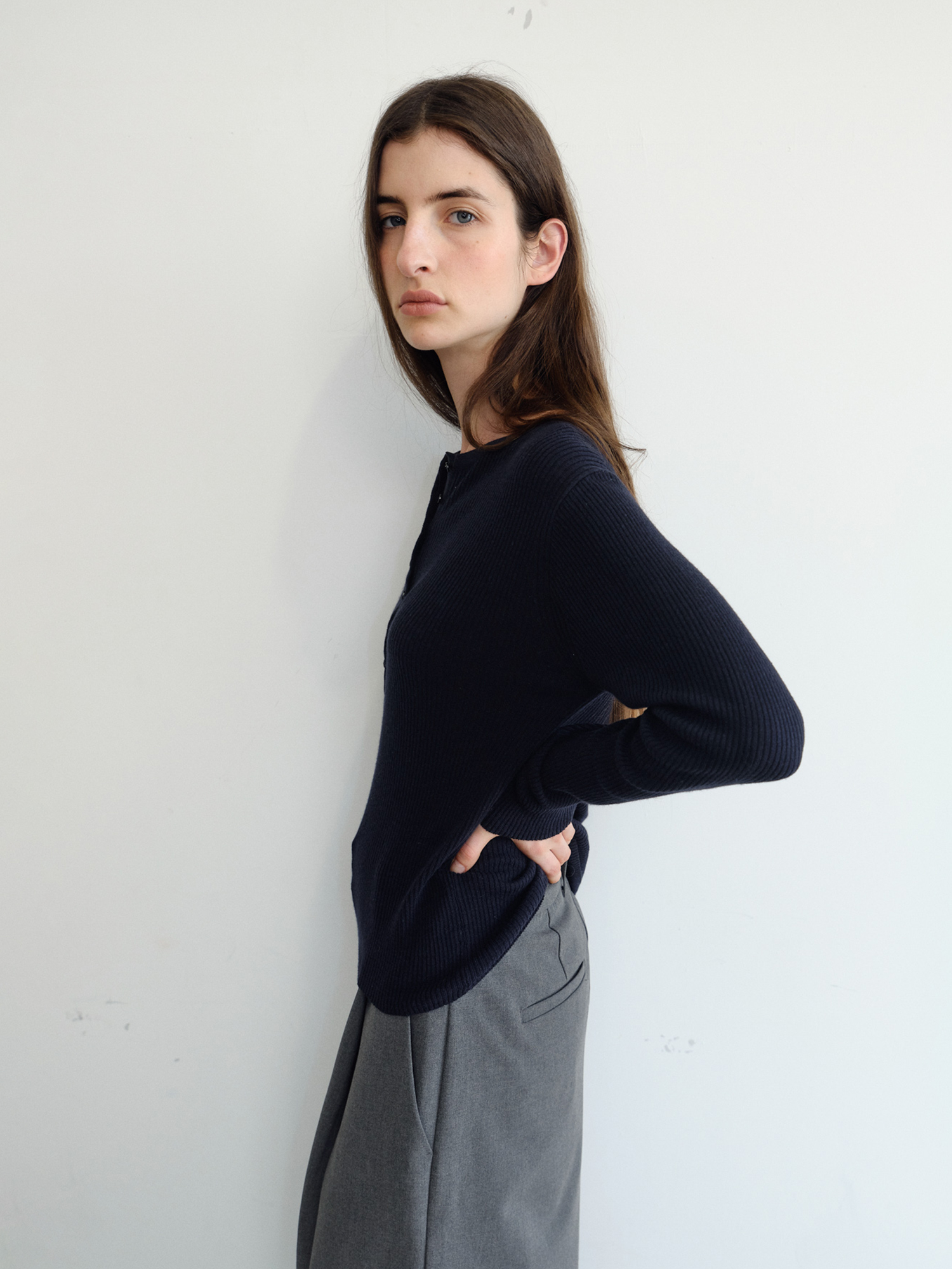 Hale Henley Knit [Navy]