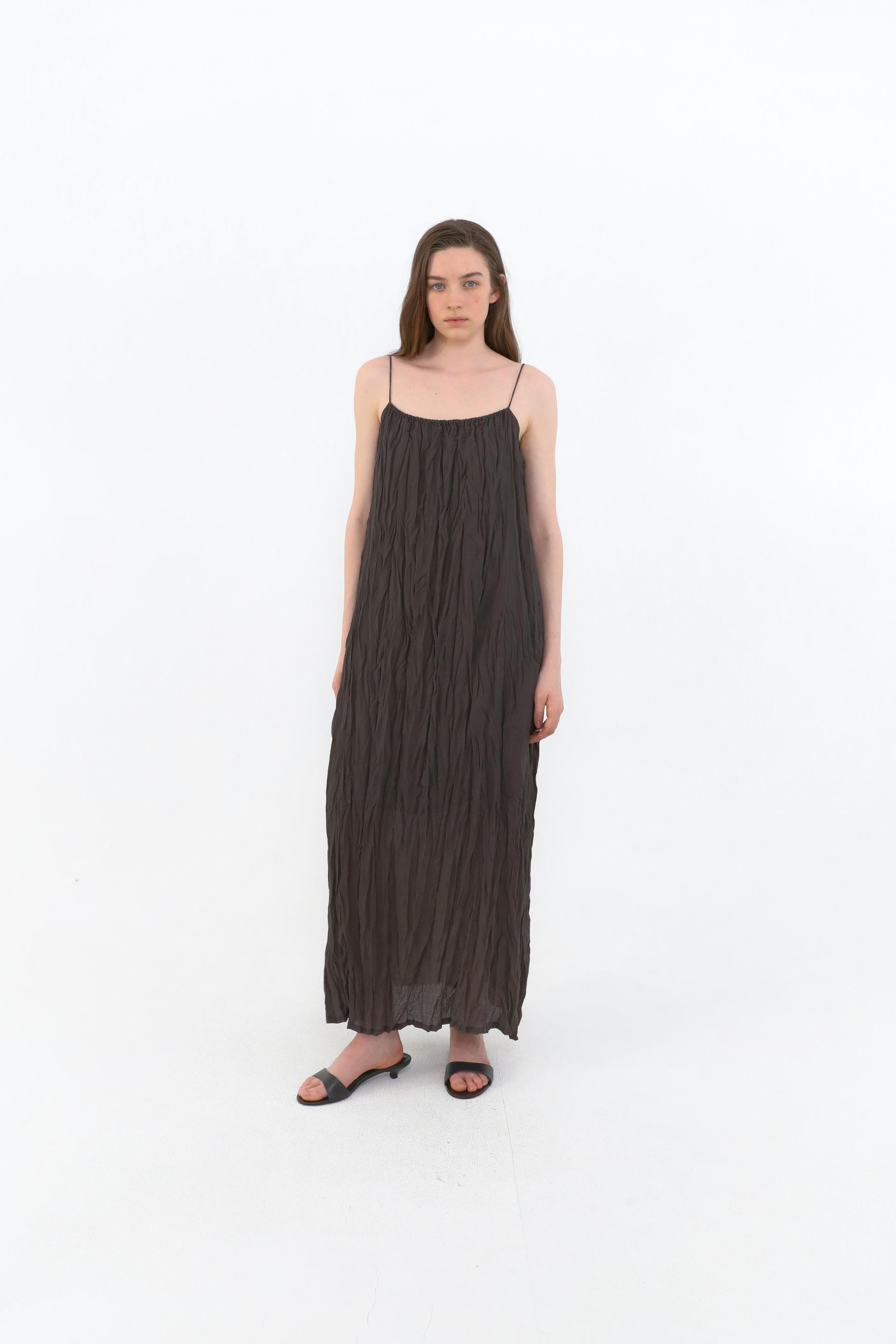 Maren Twist Scarf Dress [Brown]