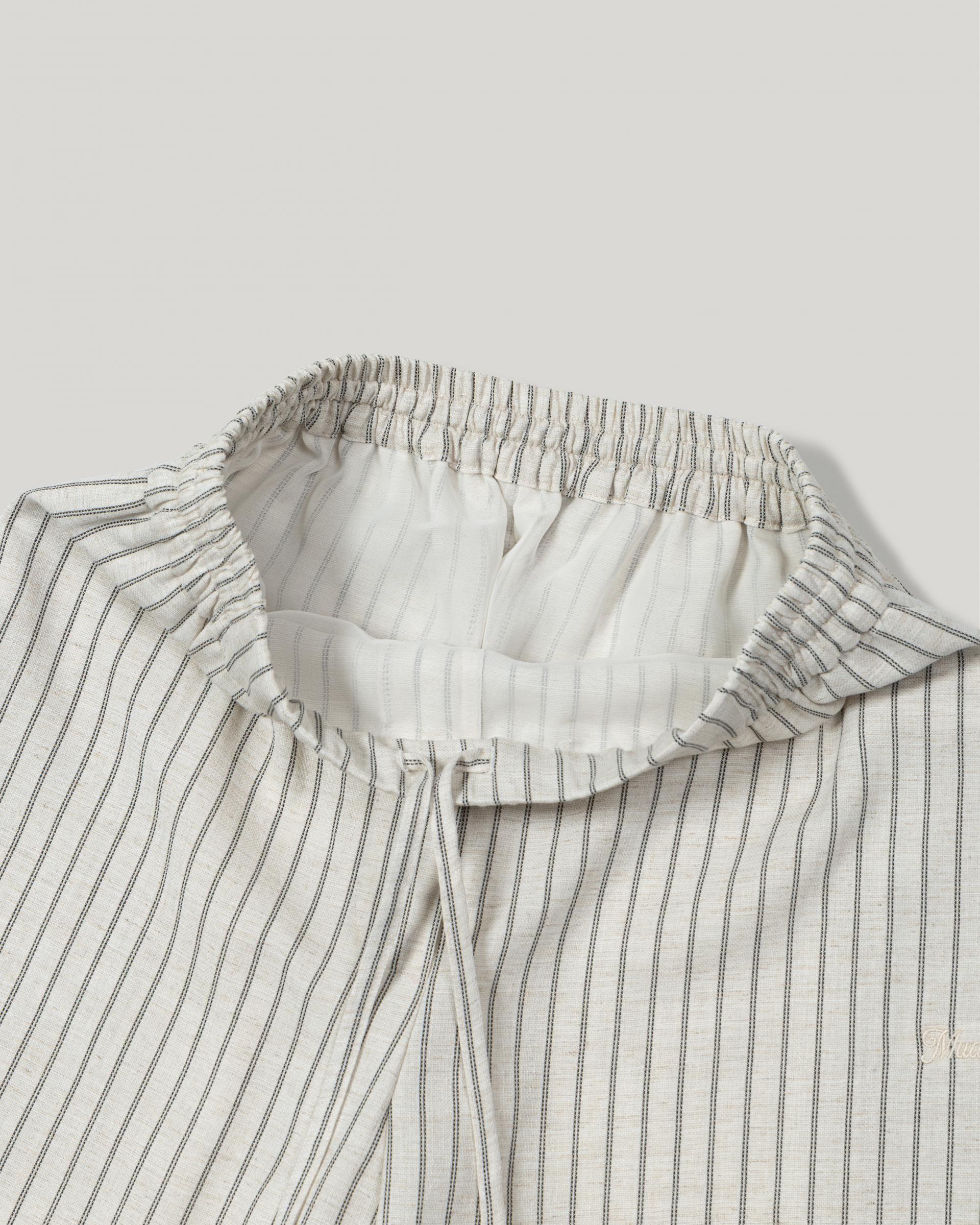 Ver Stripe Linen Pants [Black]