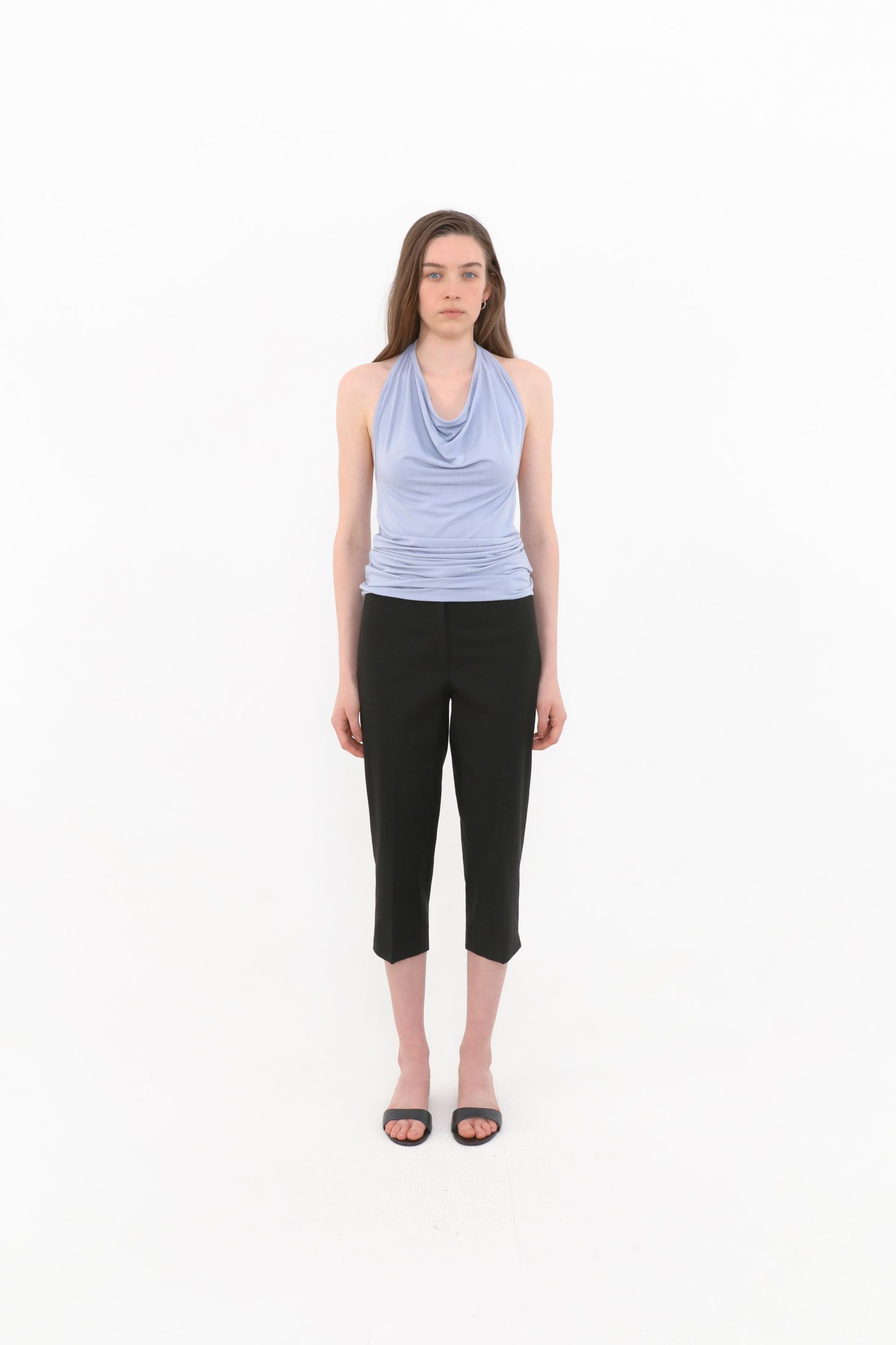 Wonder Linen Capri Slacks [Black]