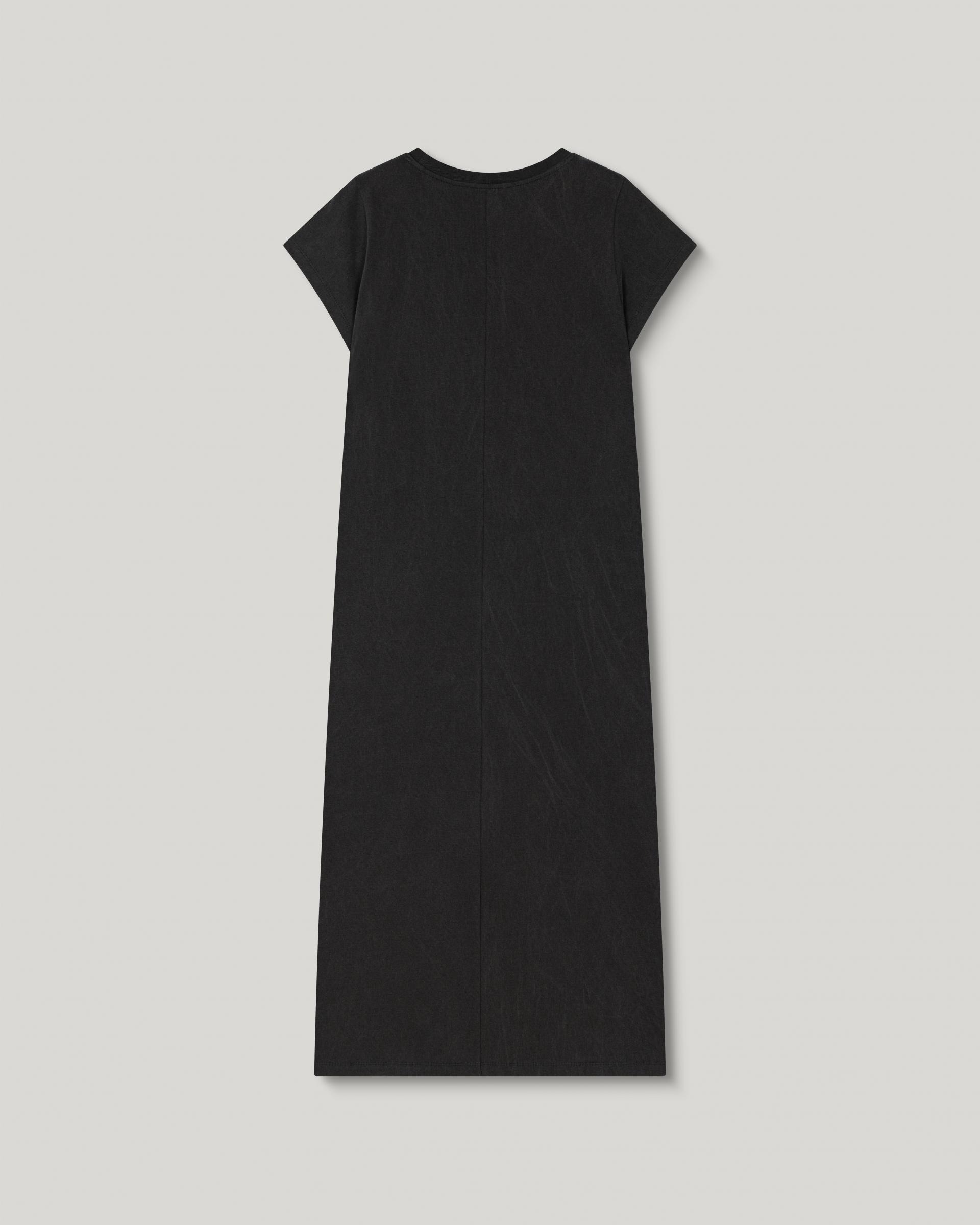 Margarine Pigment Cotton Dress [Charcoal]