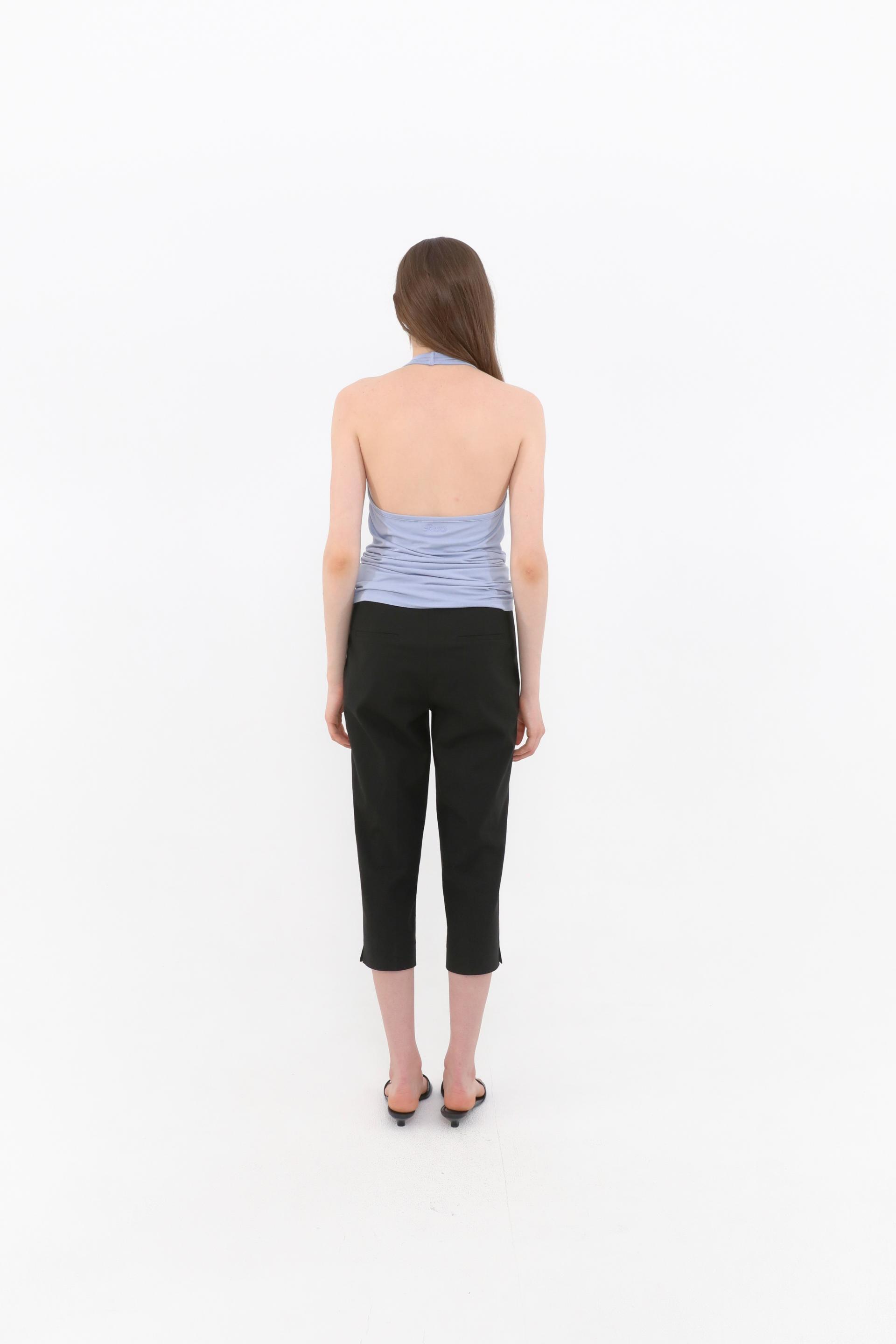 Wonder Linen Capri Slacks [Black]