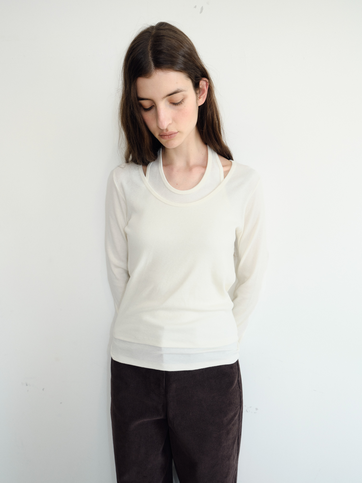 Loop Halter T-shirt [Ivory]
