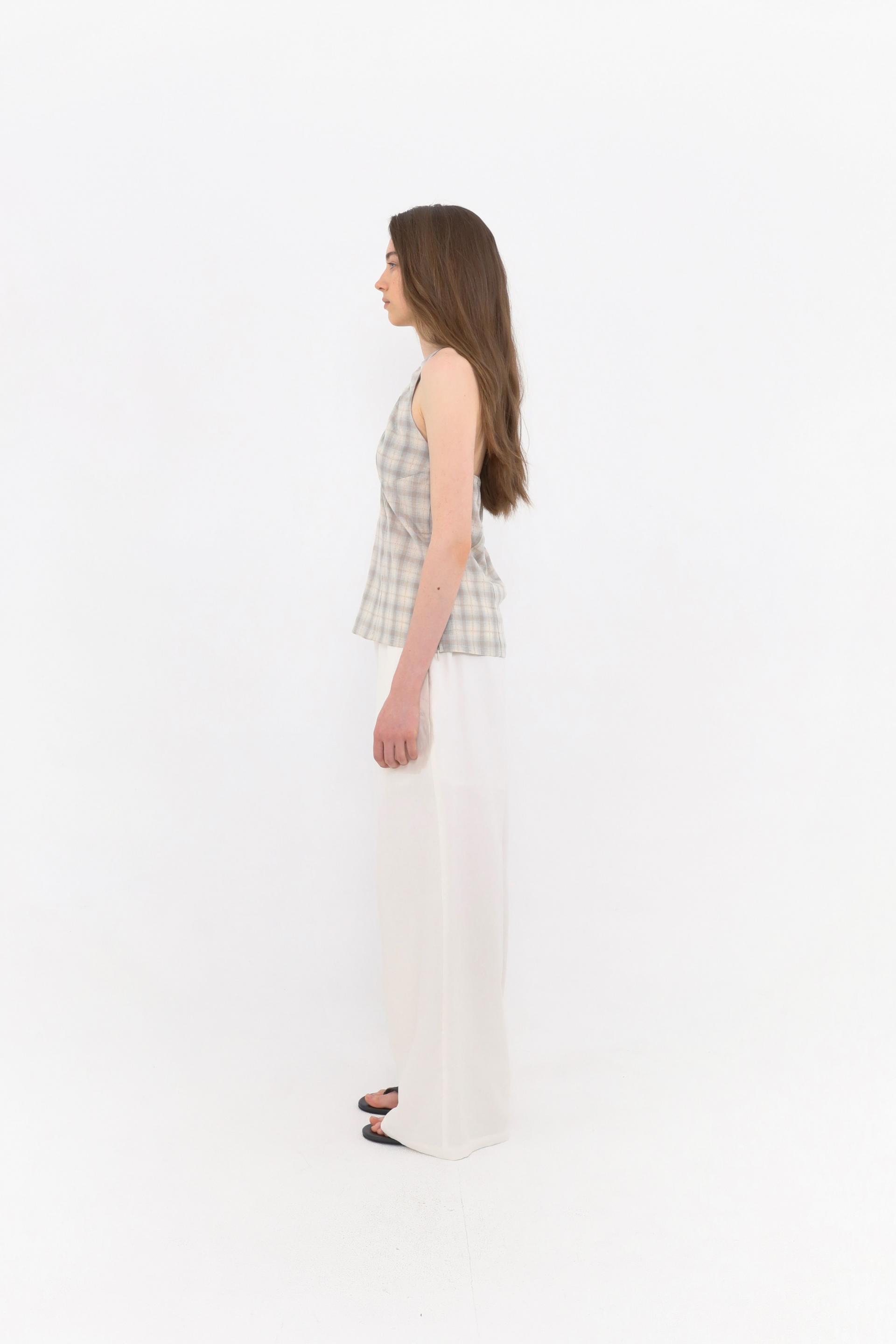 Plaid Halterneck Blouse [Checked]