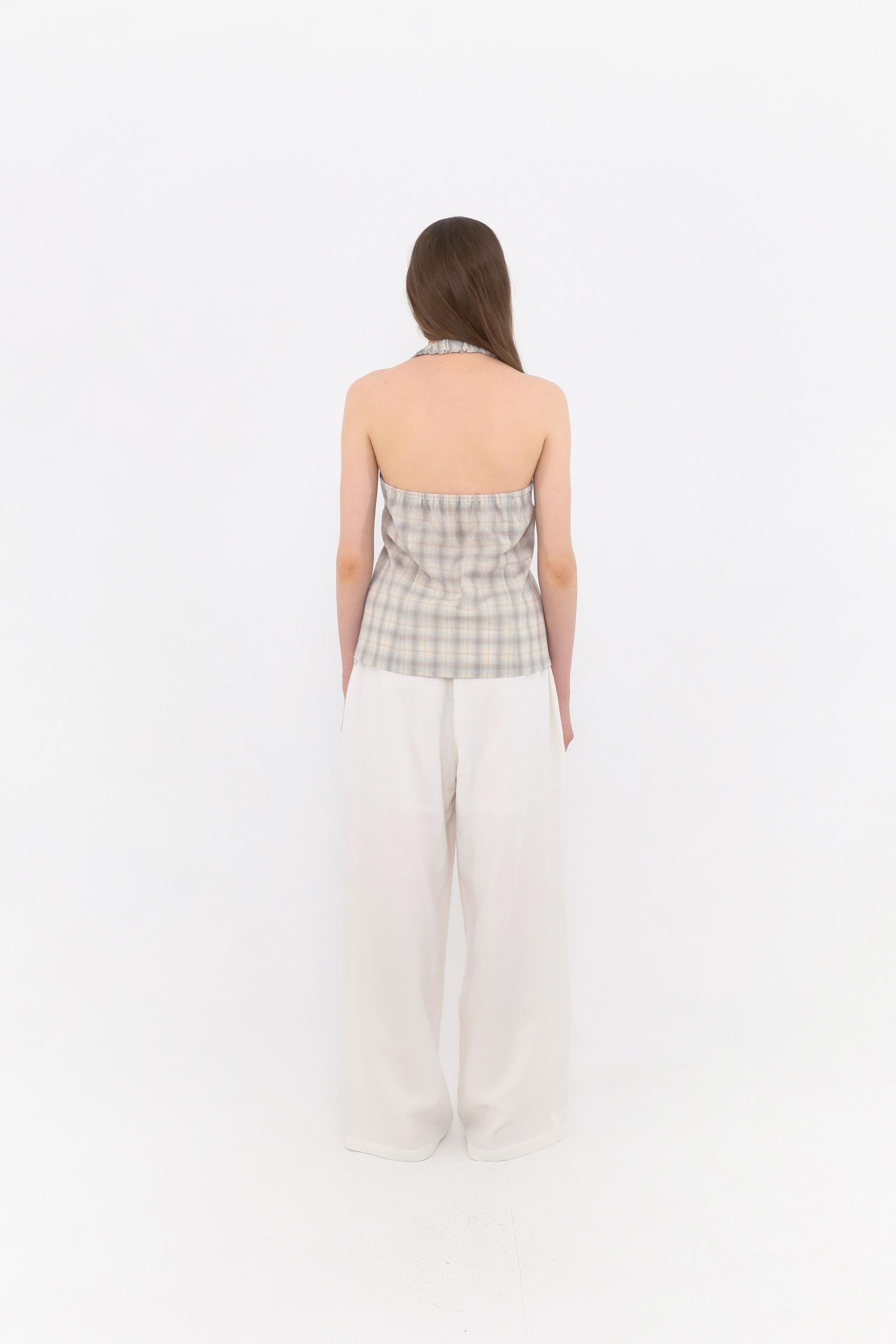 Plaid Halterneck Blouse [Checked]
