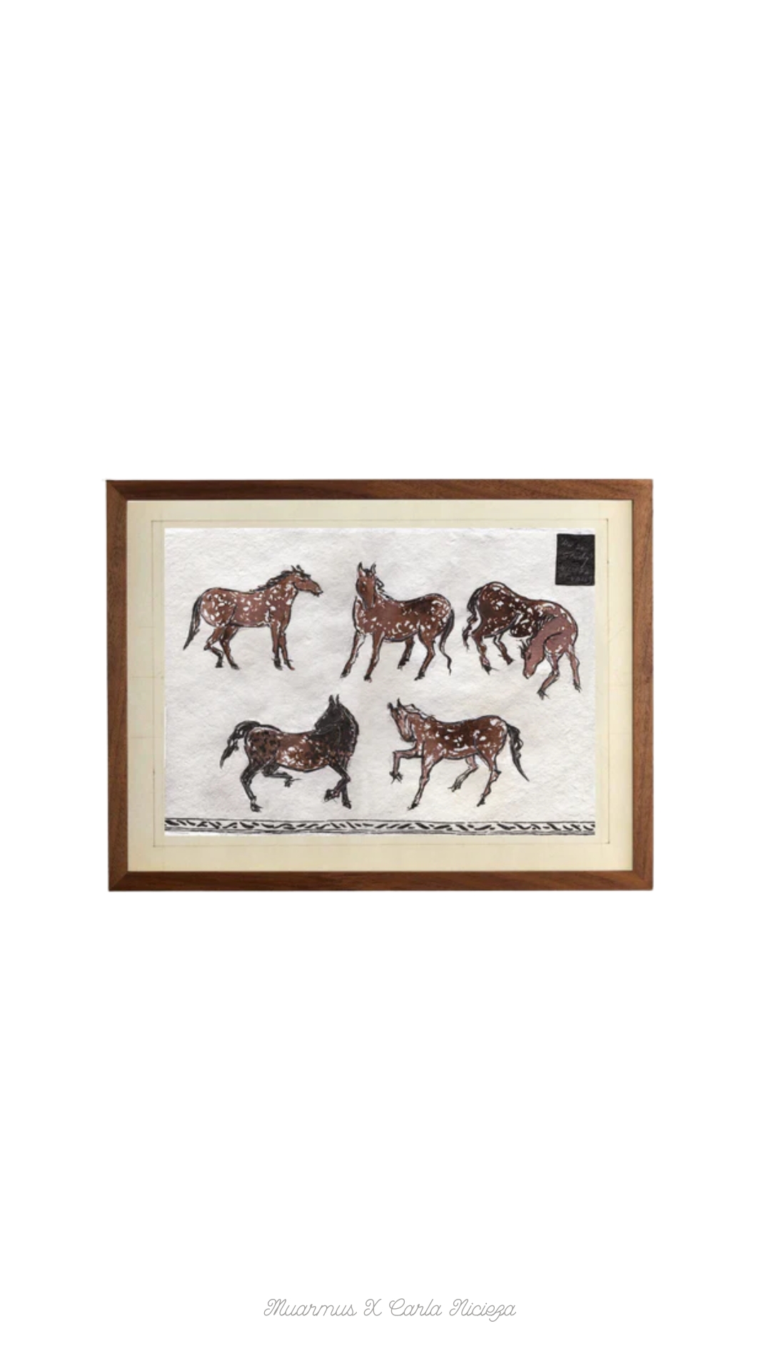 Carla X Horse Drawing T-Shirt [Ivory]