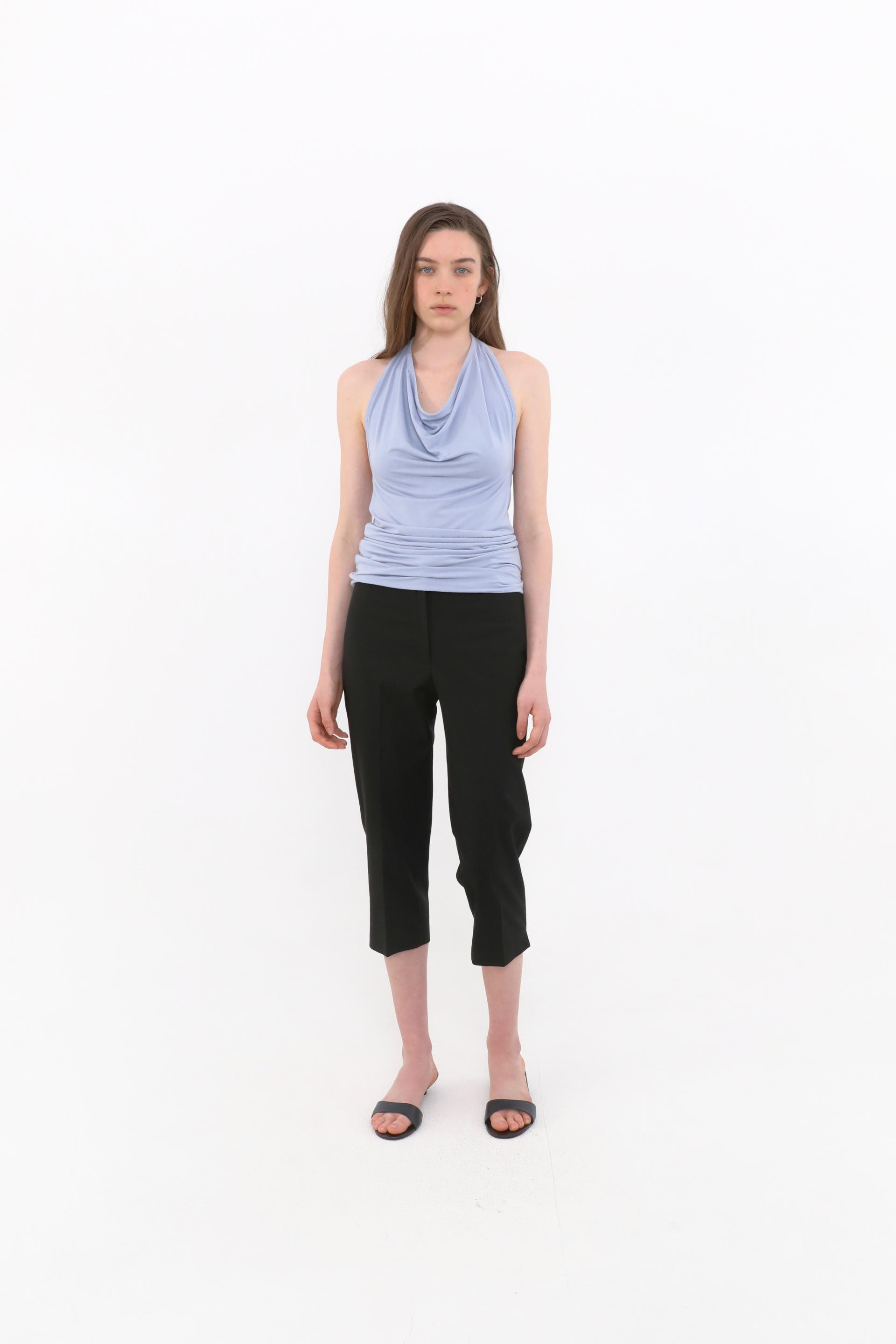 Wonder Linen Capri Slacks [Black]