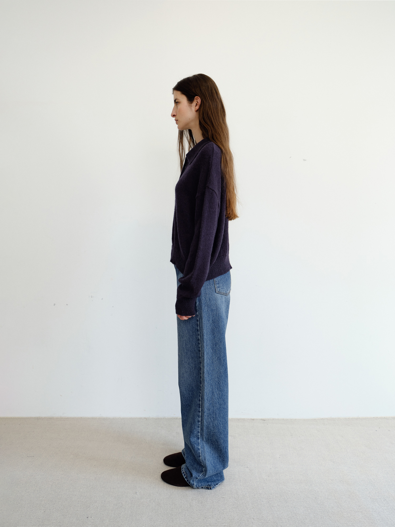 Alto Wool Collar Knit [Navy]