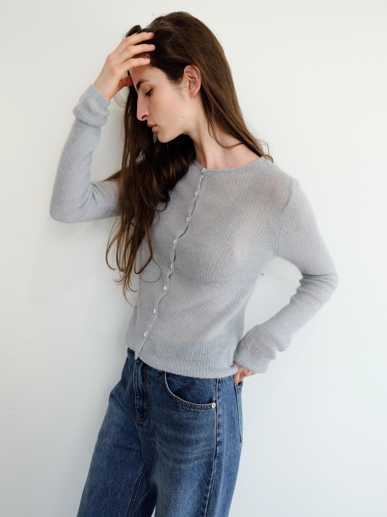 Elio Wool Knit Cardigan [Mint]