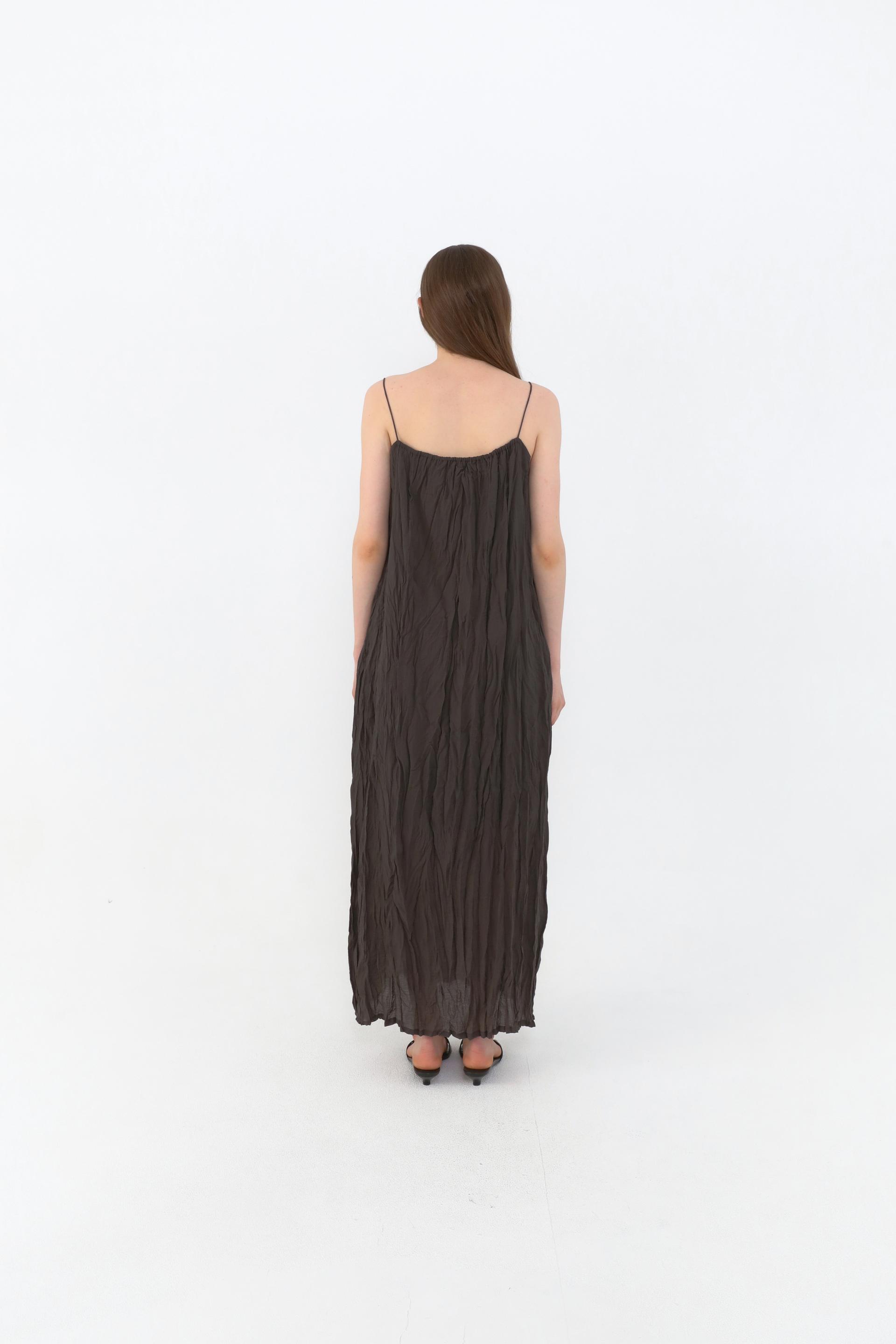 Maren Twist Scarf Dress [Brown]
