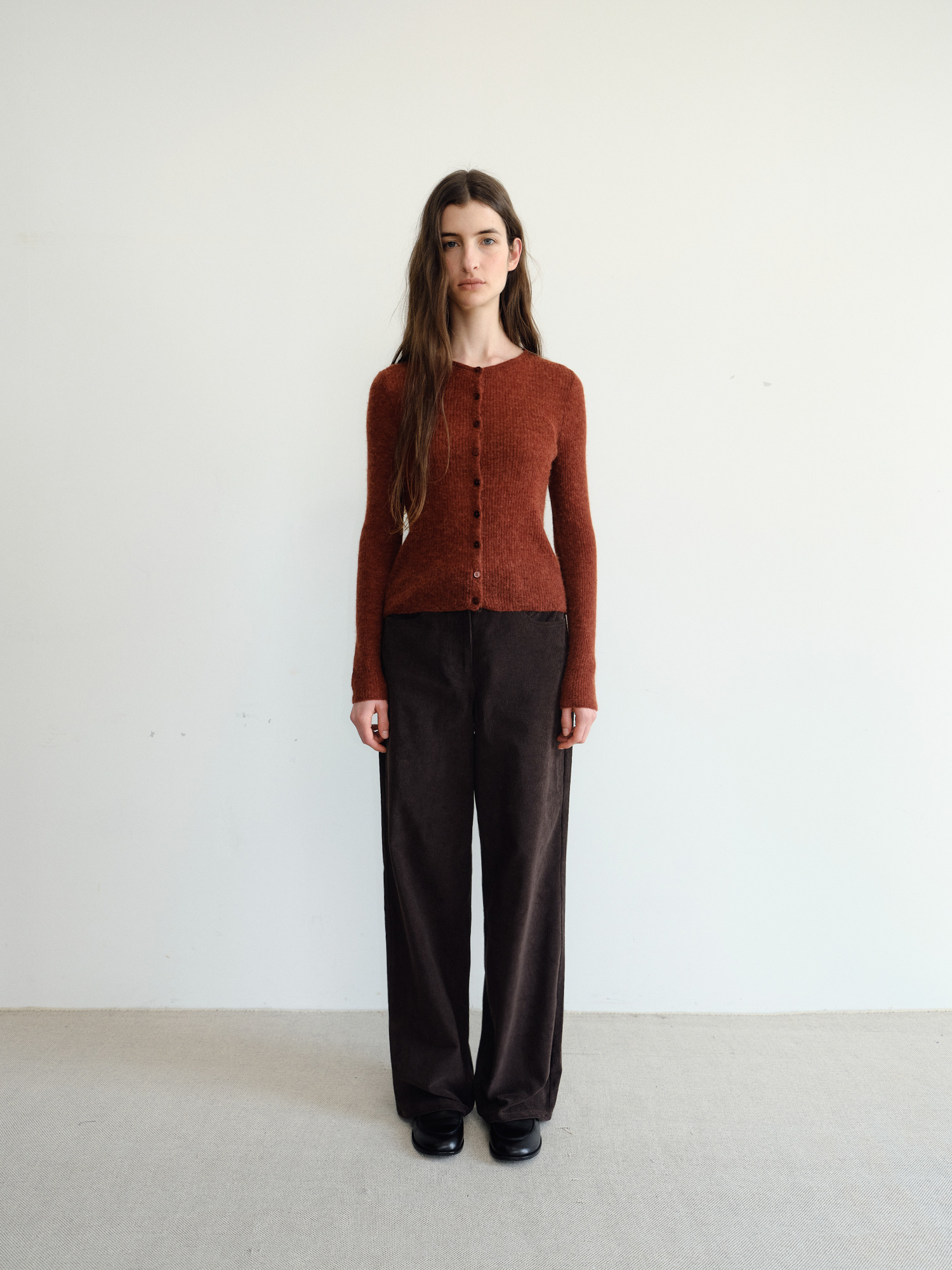 Elio Wool Knit Cardigan [Red]