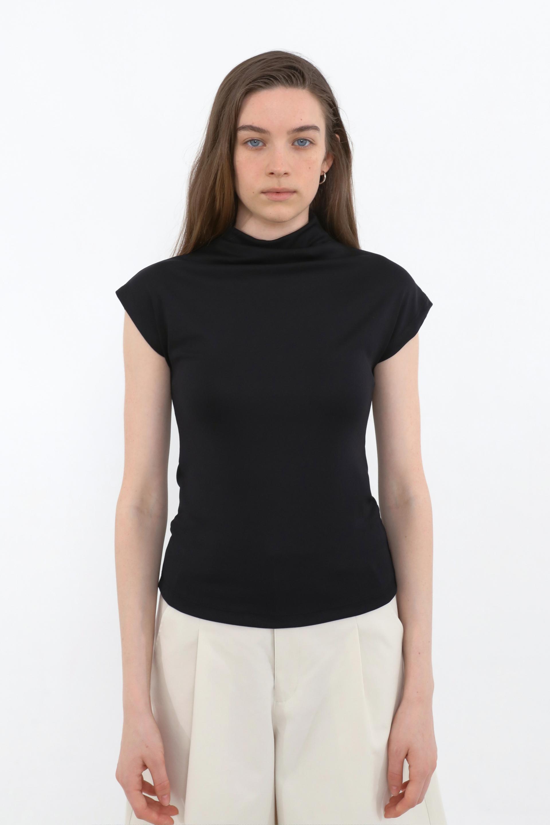 Hane Roll-Neck Sleeveless [Black]