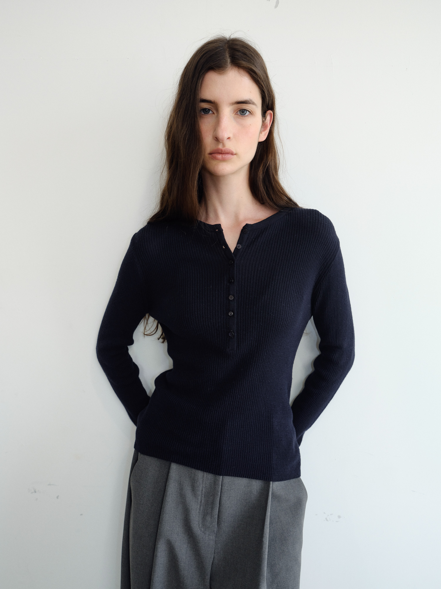 Hale Henley Knit [Navy]