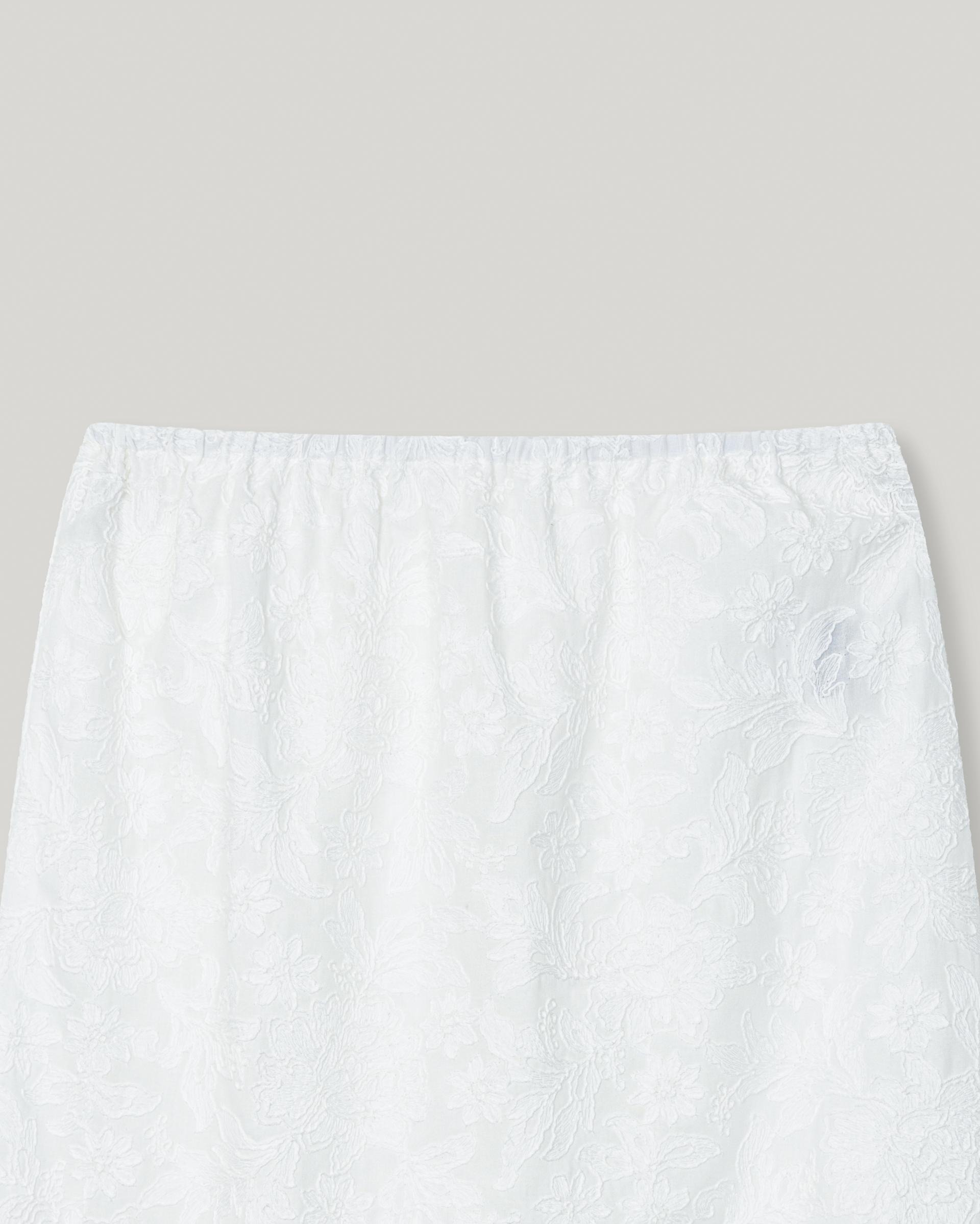 Eyelet Flower Pattern Skirt [Ivory]