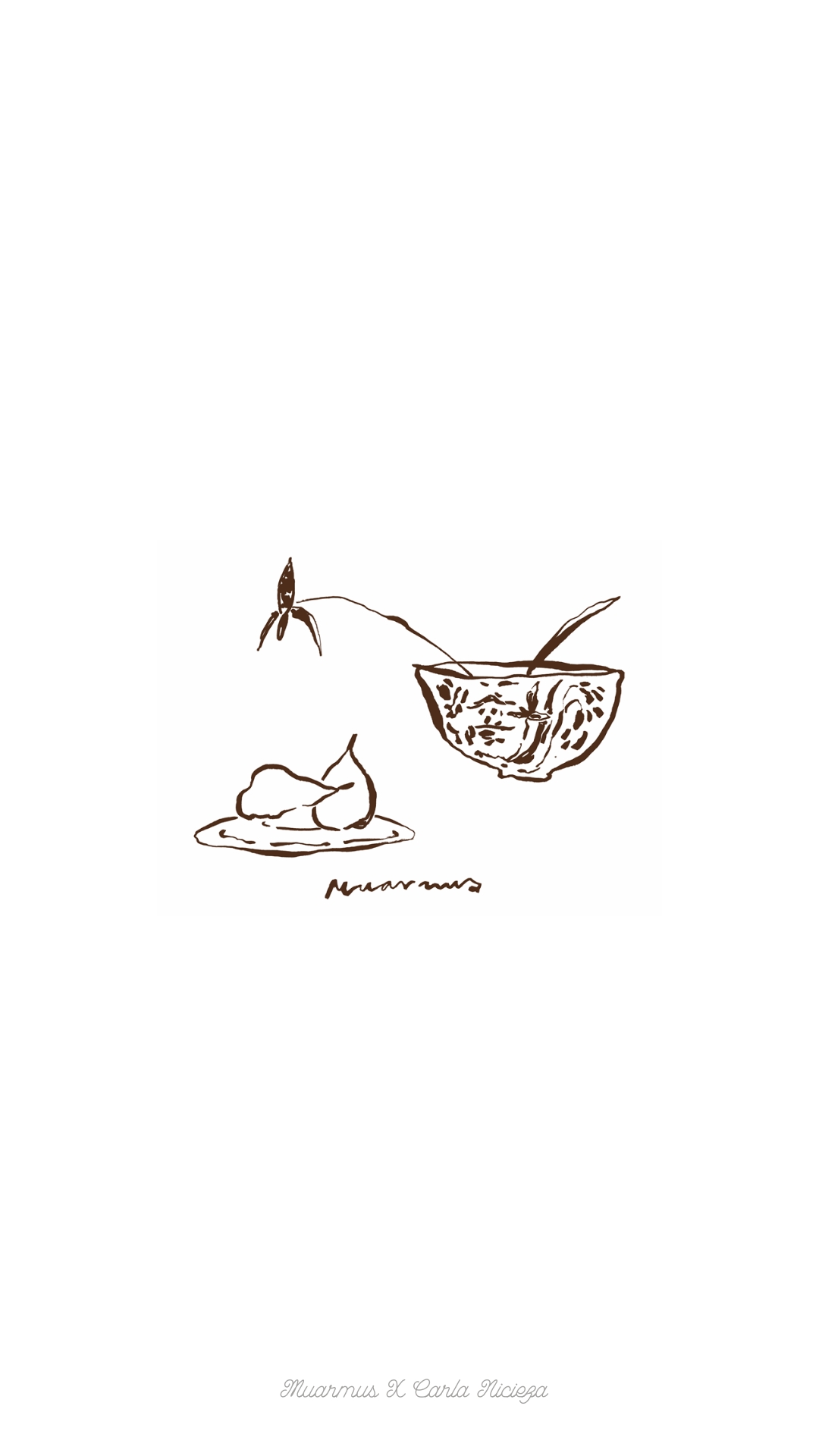 Carla X Fruit Drawing T-Shirt [Ivory]