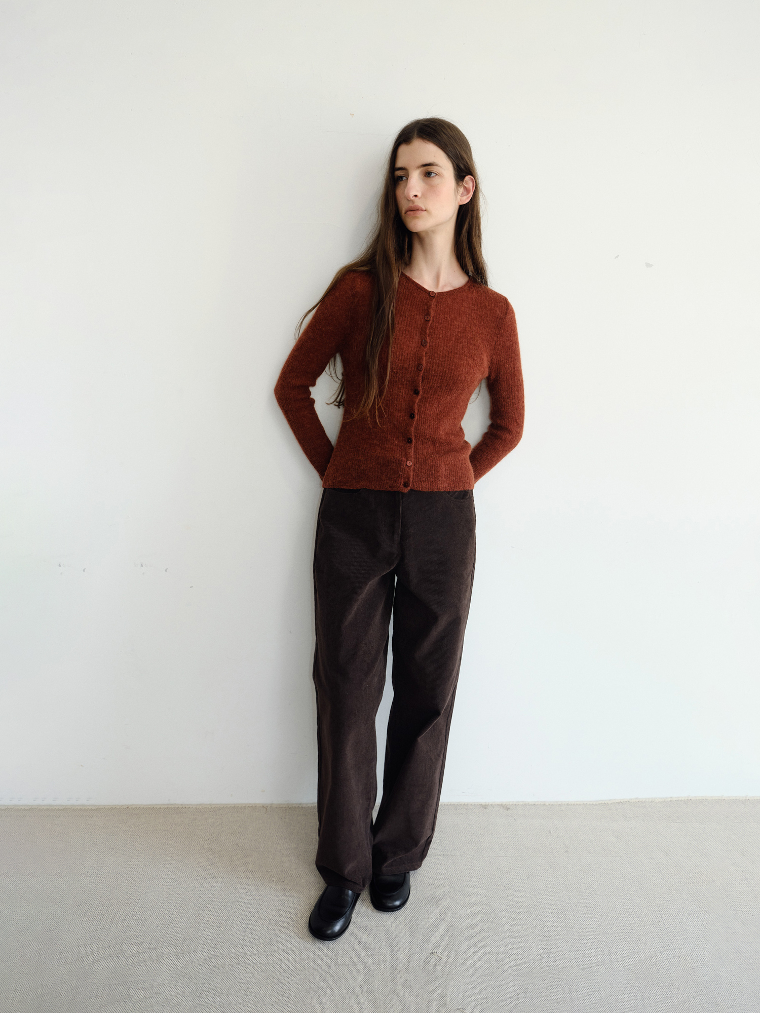 Elio Wool Knit Cardigan [Red]