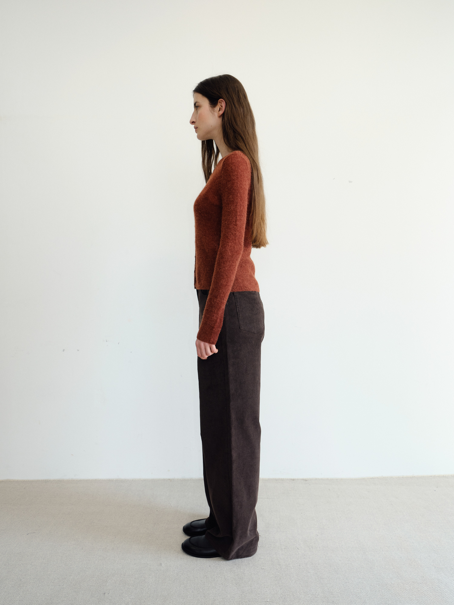 Elio Wool Knit Cardigan [Red]