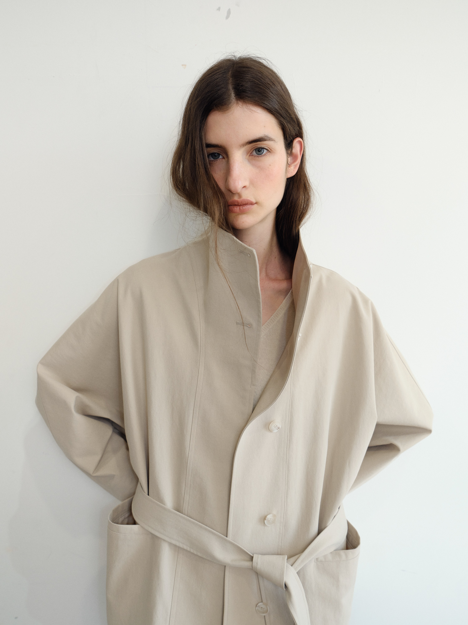Dane Half Trench Coat [Beige]