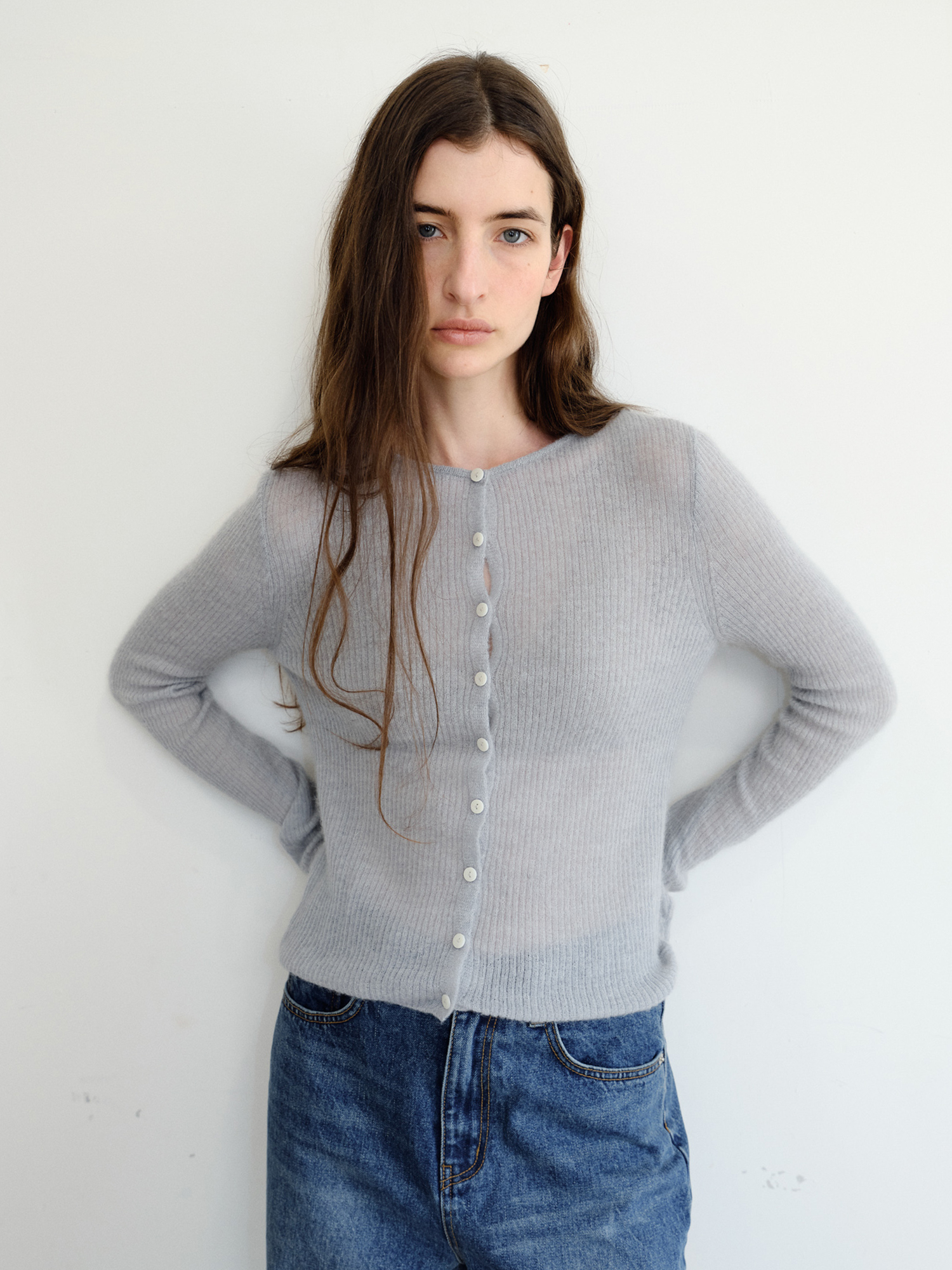 Elio Wool Knit Cardigan [Mint]