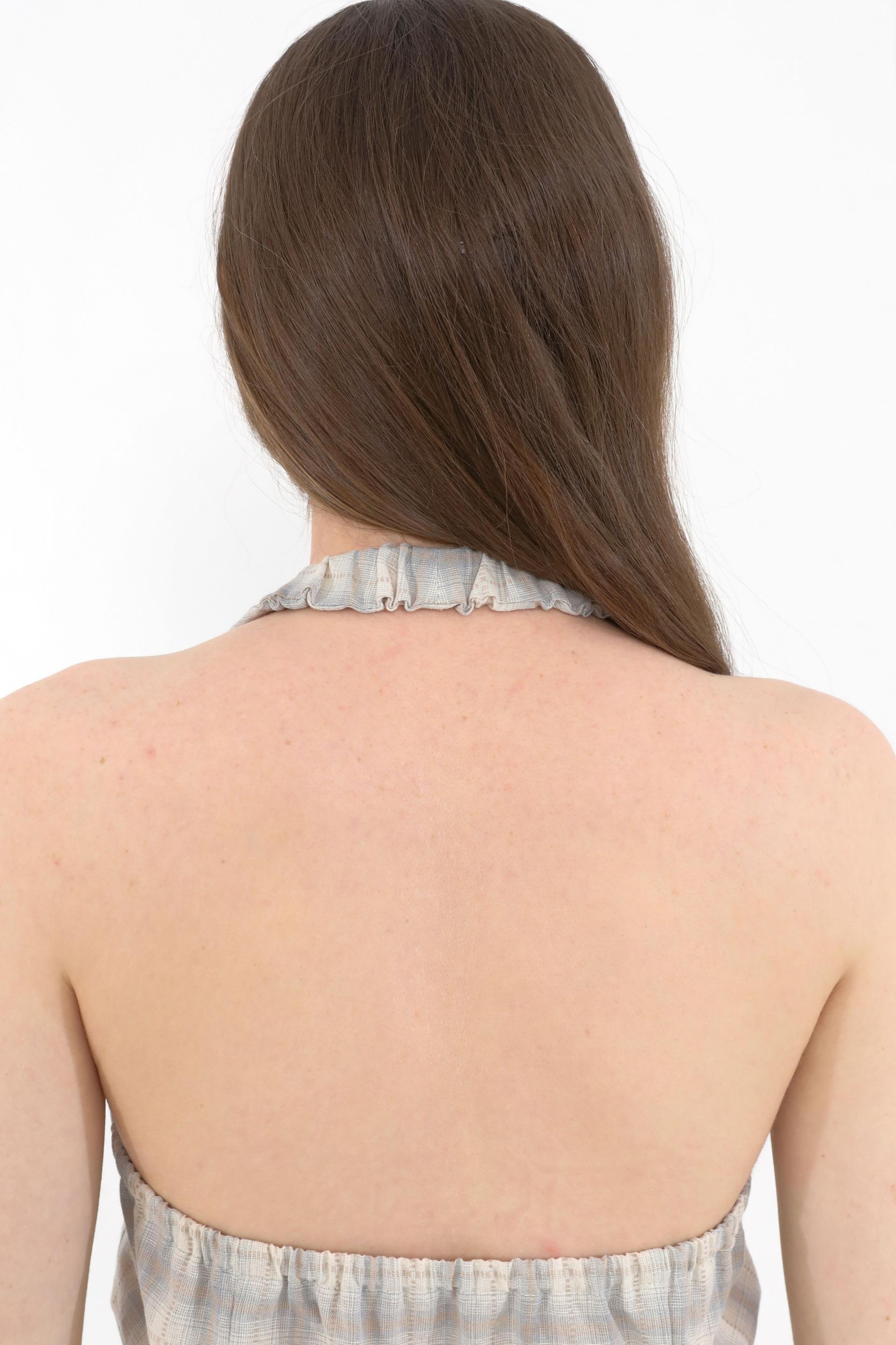 Plaid Halterneck Blouse [Checked]