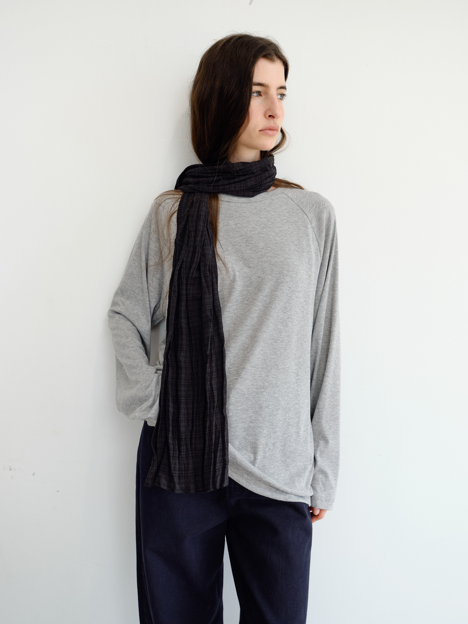 Ripple Check Scarf [Black]