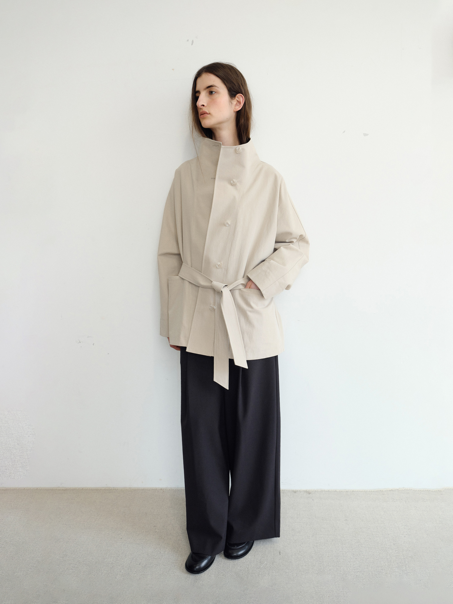 Dane Half Trench Coat [Beige]