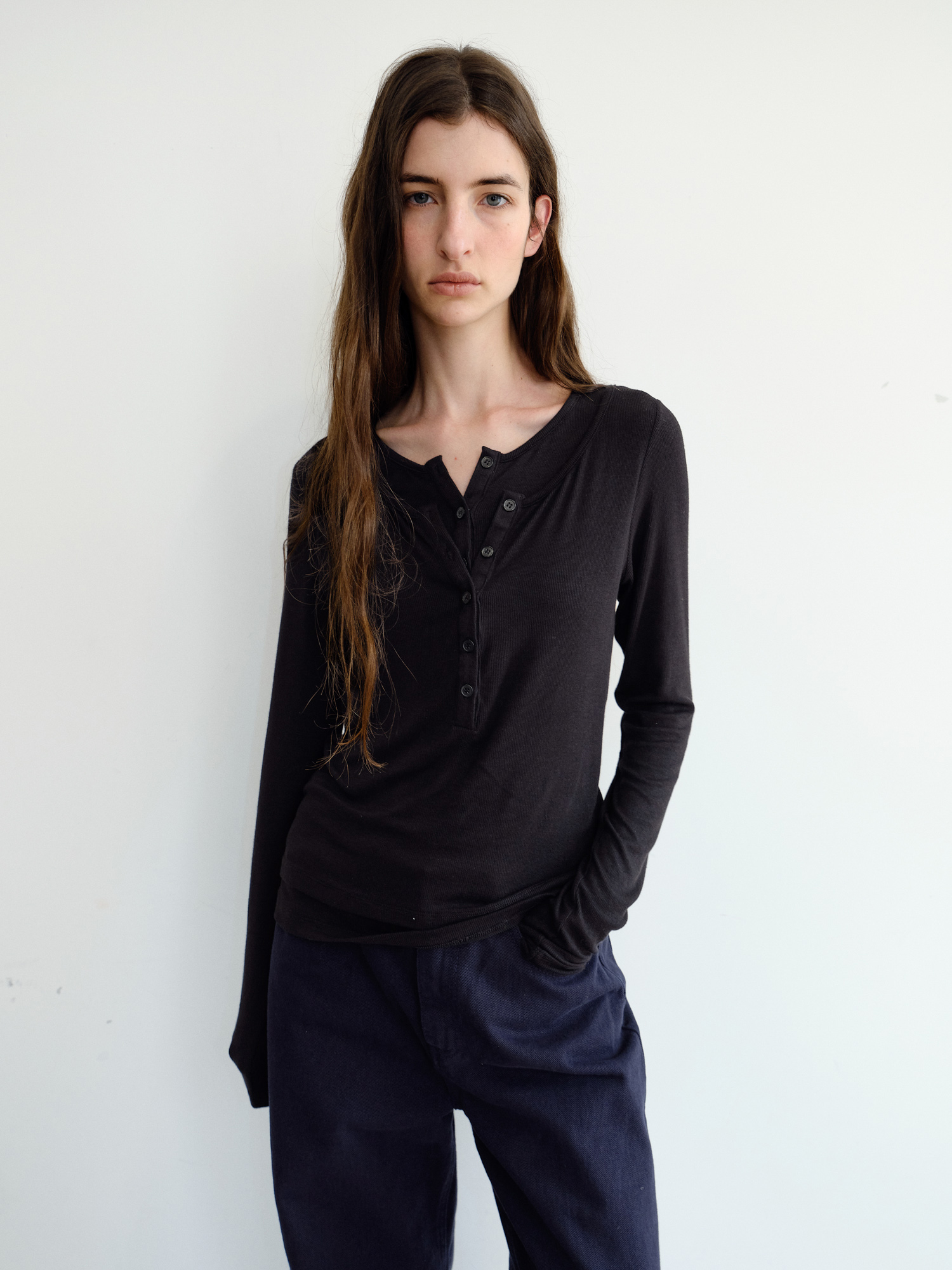 Veil Layered T-shirt [Black]