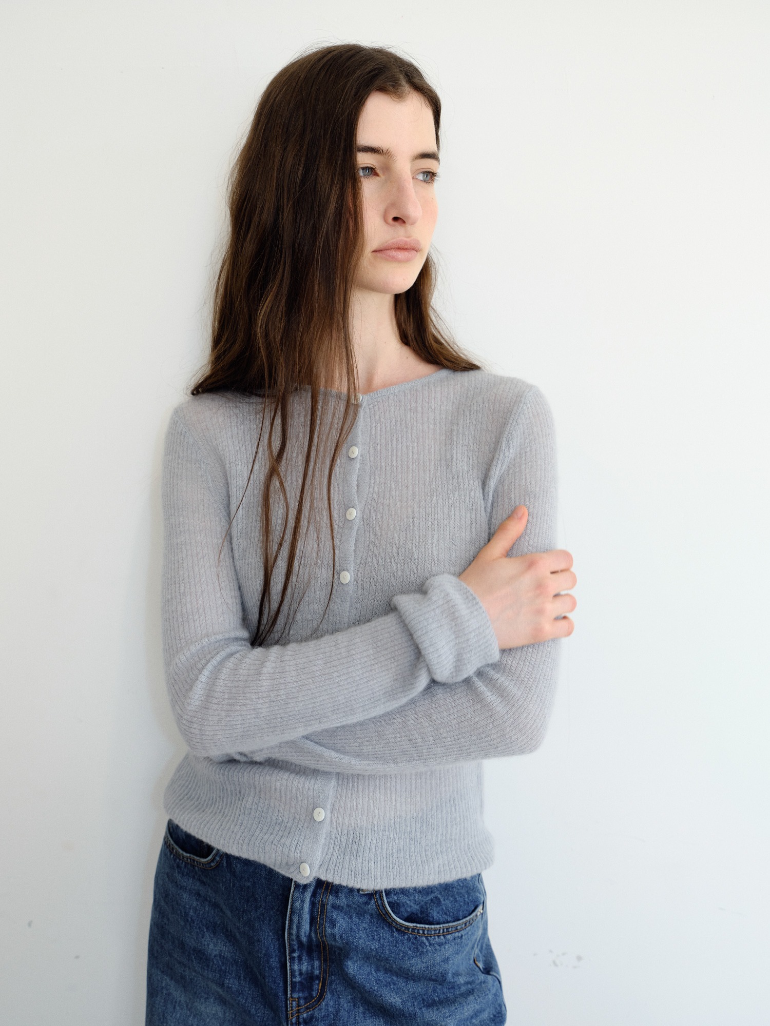 Elio Wool Knit Cardigan [Mint]